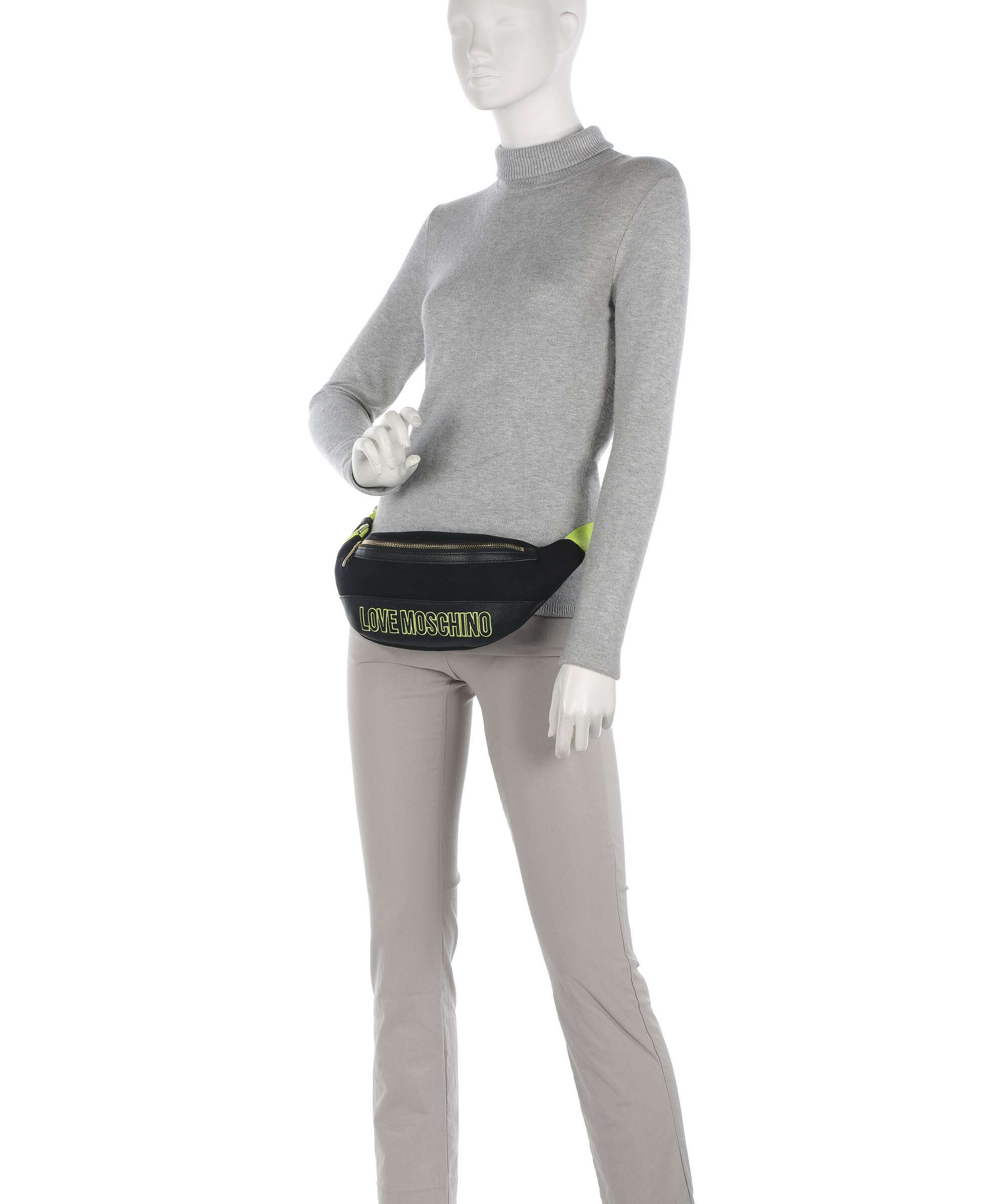 Love Moschino Free Time Belt bag nero/lime - Image 4