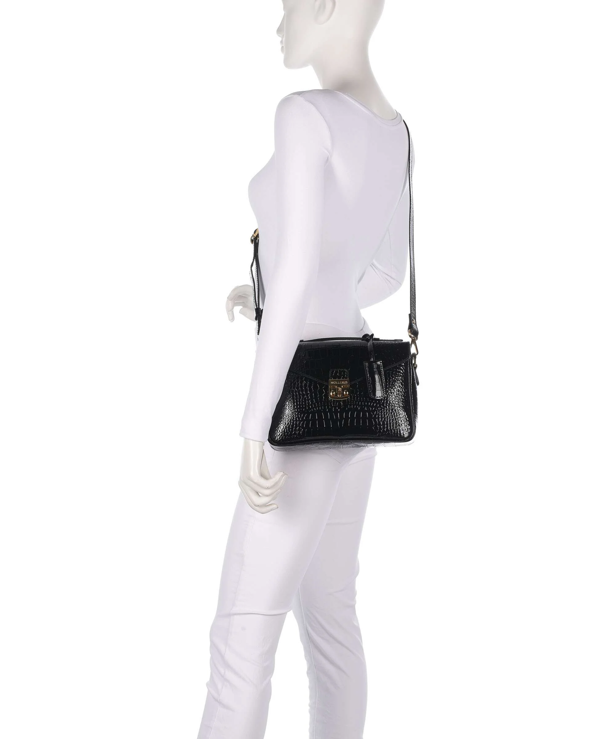Maison Mollerus Croco Marly Crossbody bag classic schwarz - Image 3