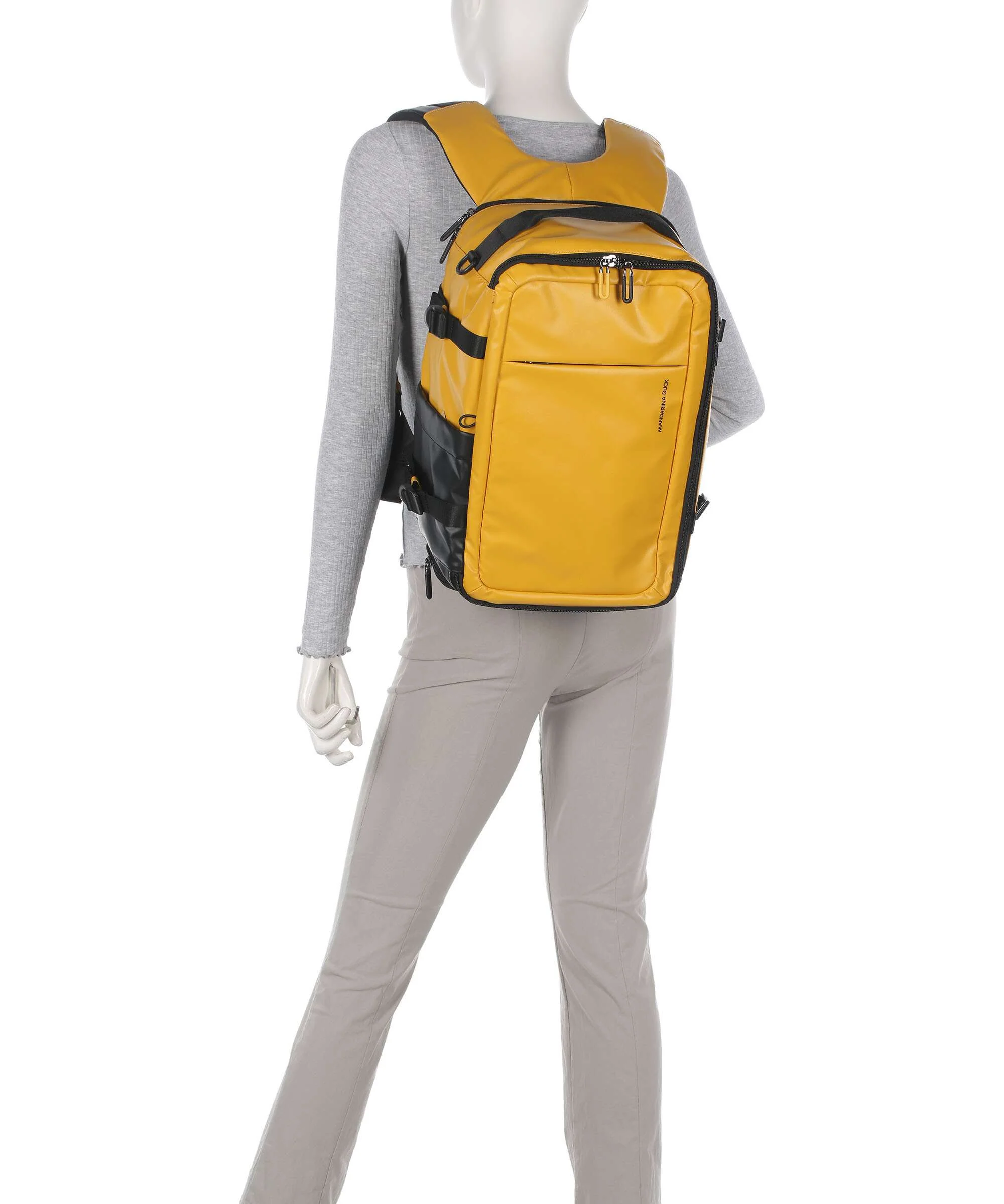 Mandarina Duck Eco Coated Backpack duck yellow - Image 3