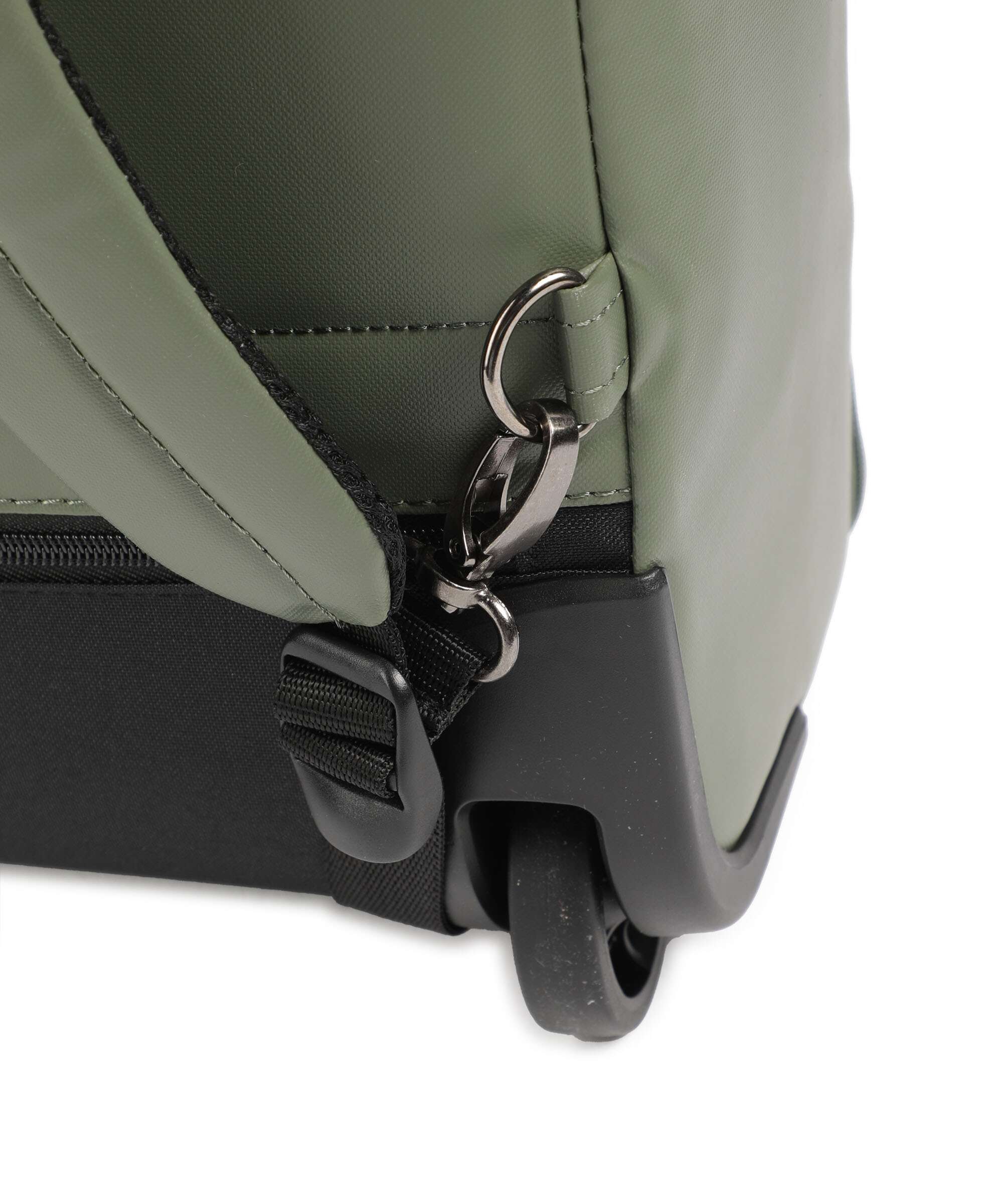 Mandarina Duck Eco Coated Backpack with wheels pine green - Image 4