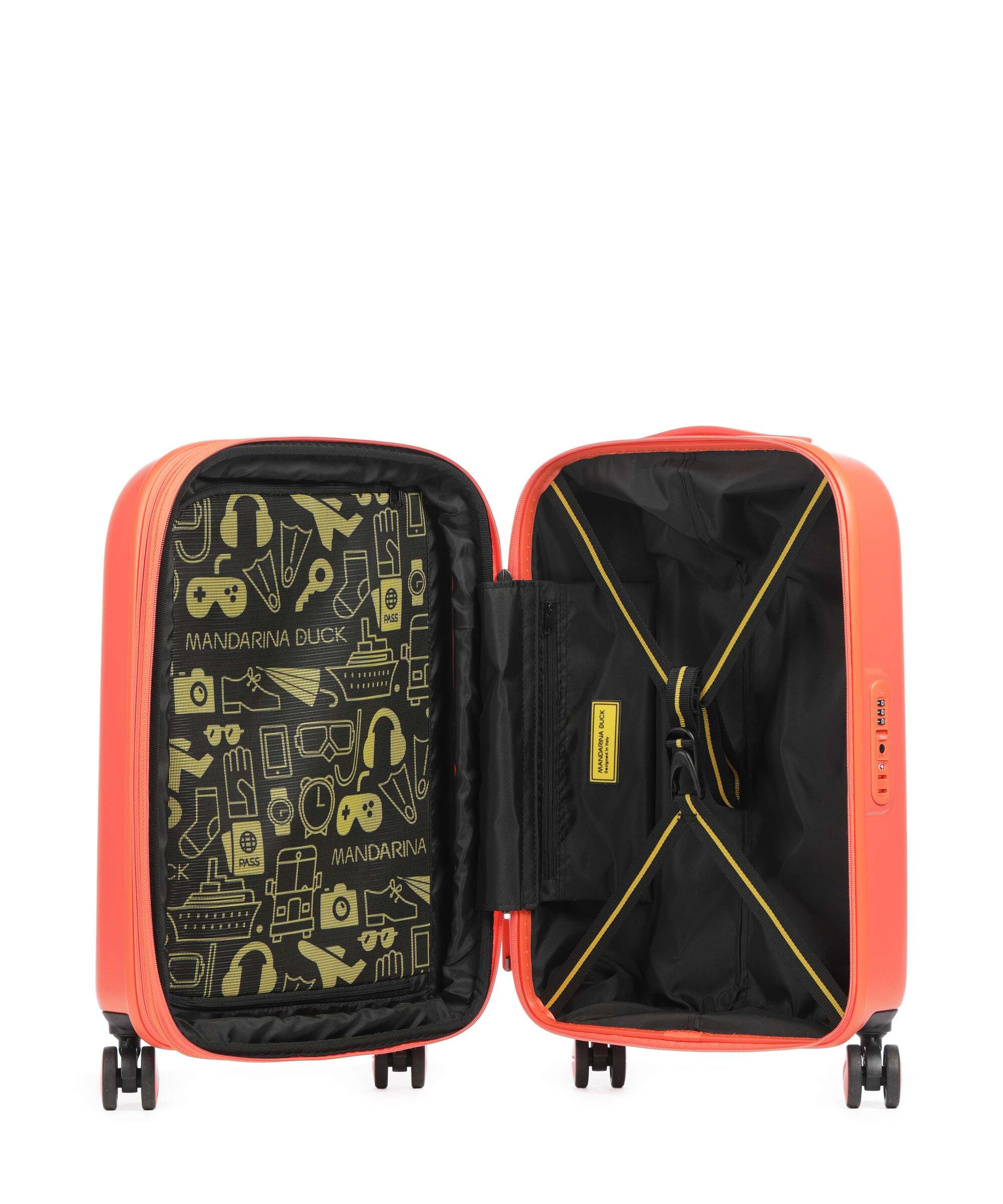 Mandarina Duck Logoduck+ Spinner (4 wheels) pumpkin - Image 6