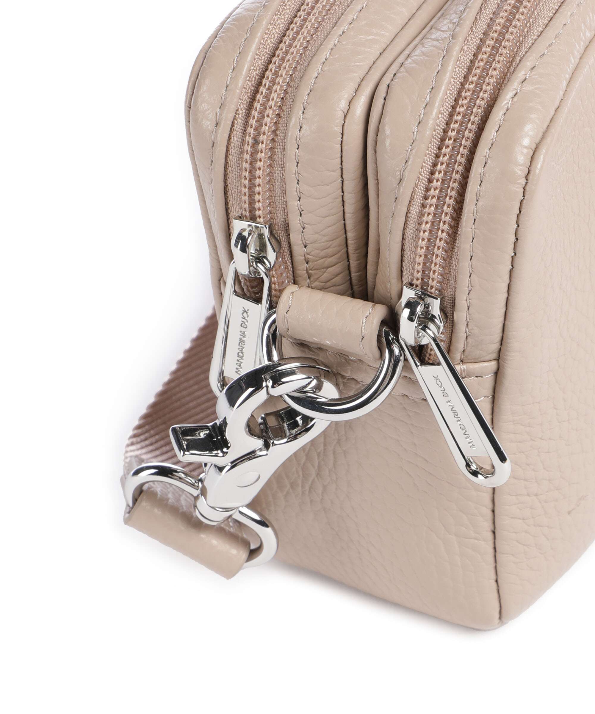 Mandarina Duck Mellow Leather Crossbody bag warm taupe - Image 4