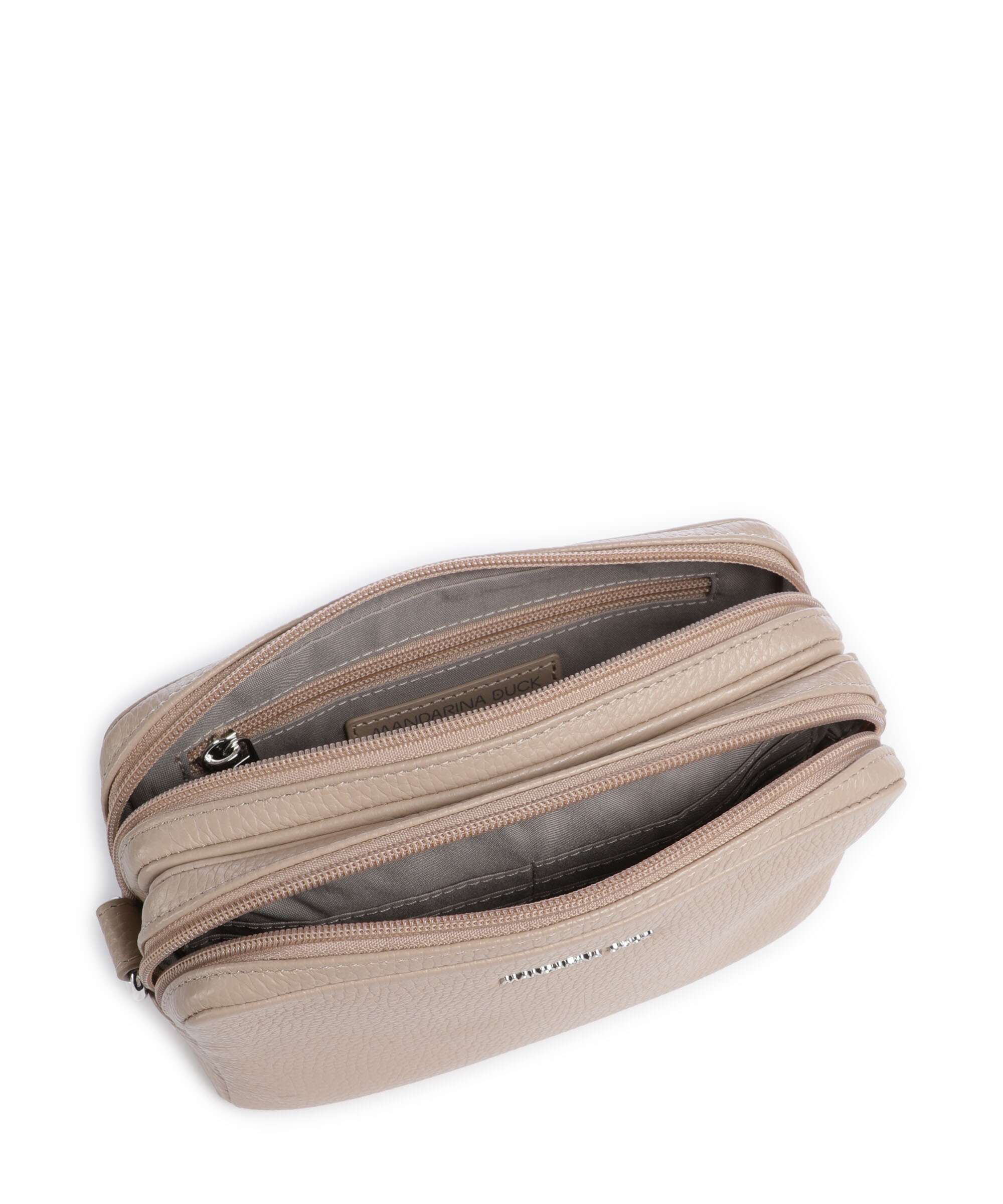 Mandarina Duck Mellow Leather Crossbody bag warm taupe - Image 6