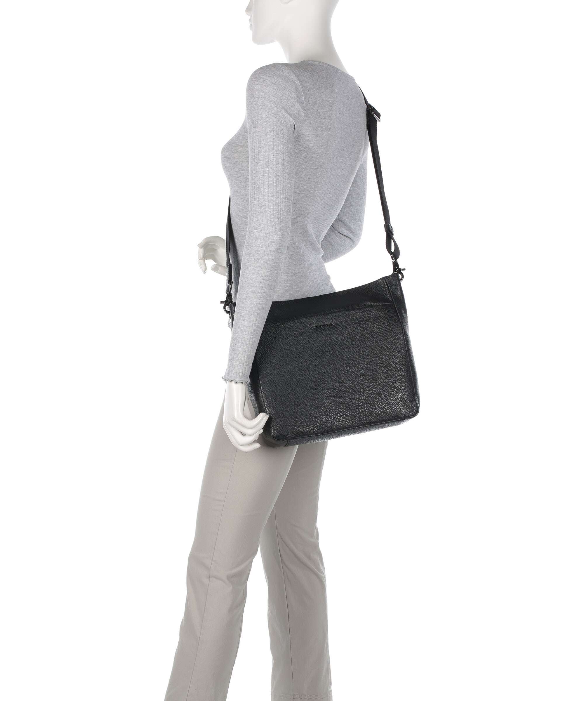 Mandarina Duck Mellow Leather Shoulder bag nero - Image 3