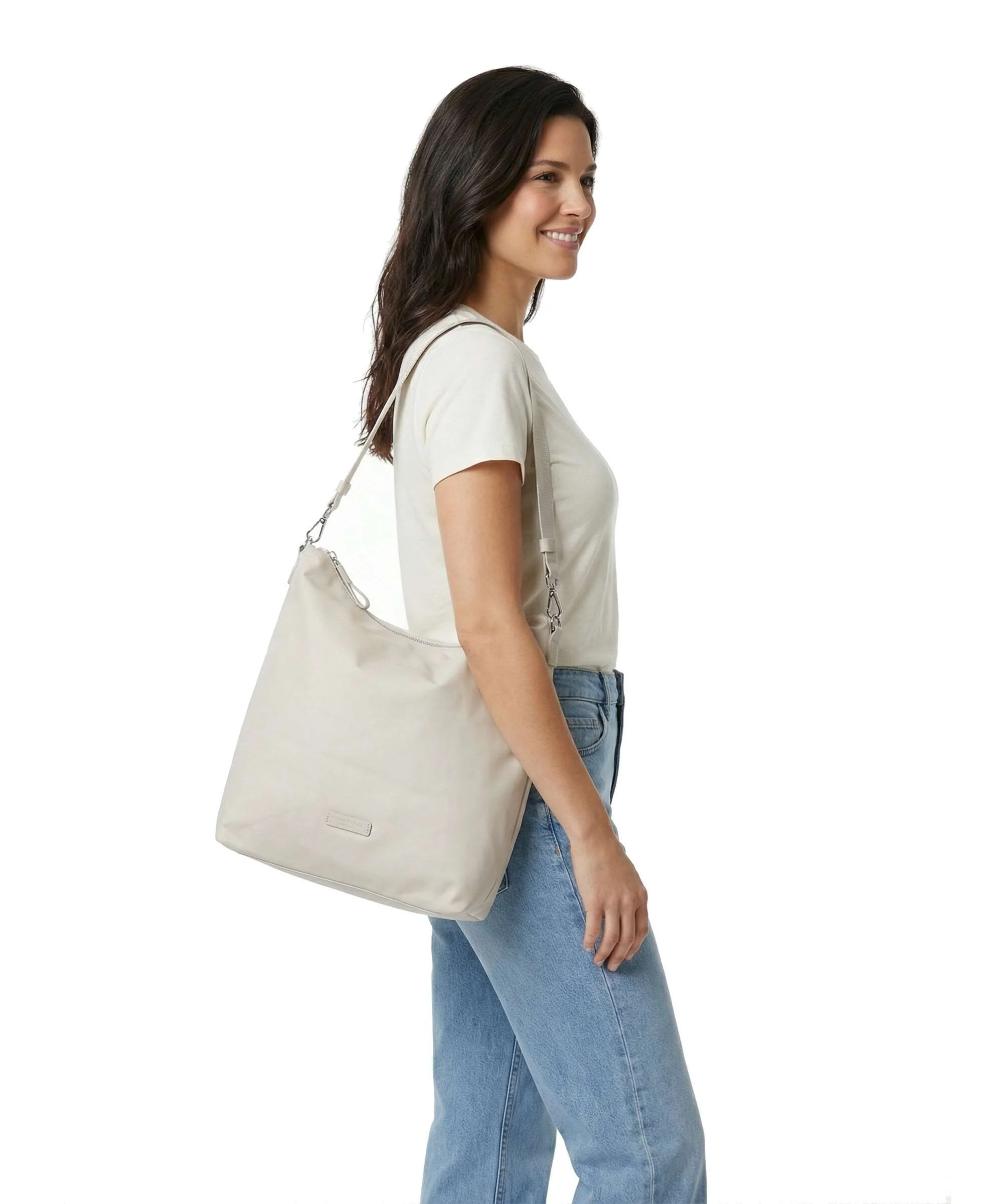 Marc O'Polo Amelie M Hobo bag grey silk - Image 3