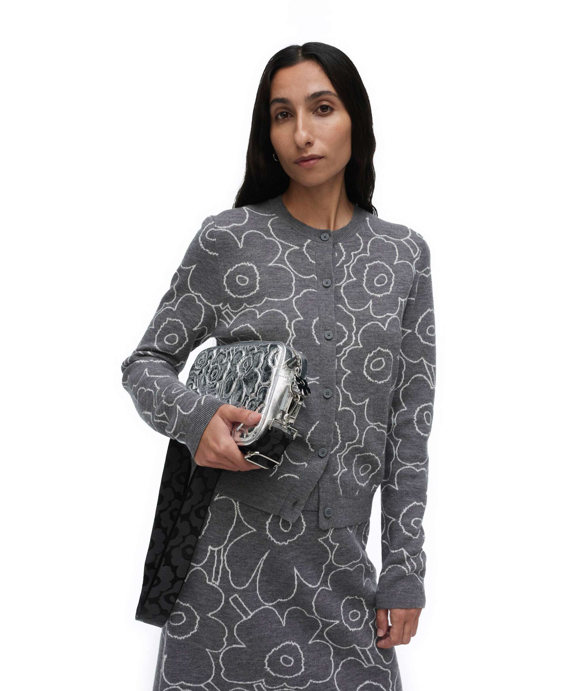 Marimekko Gratha Soft Unikko Crossbody bag silver - Image 3