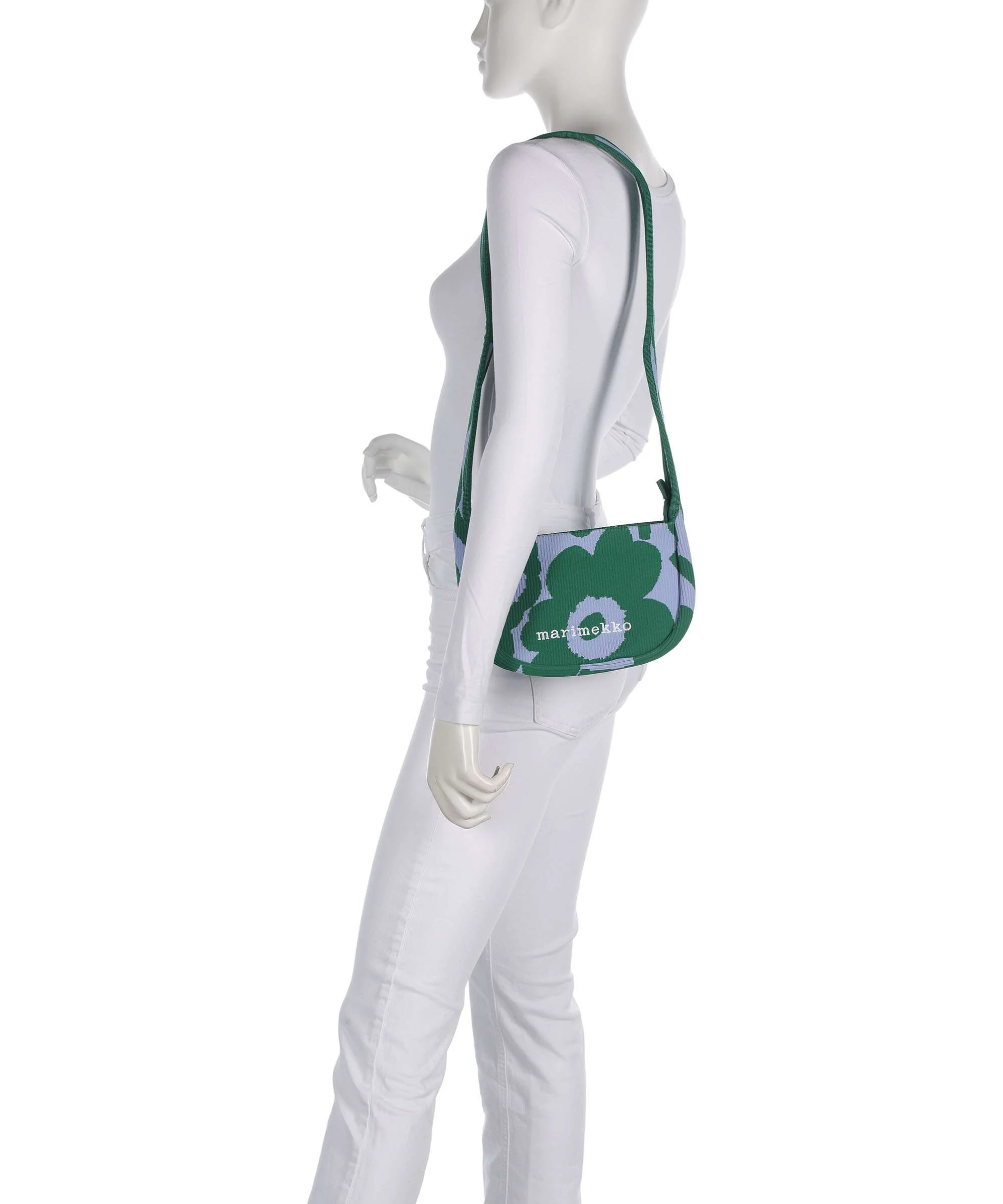 Marimekko Knitted Unikko Shoulder bag dark green/blue - Image 3