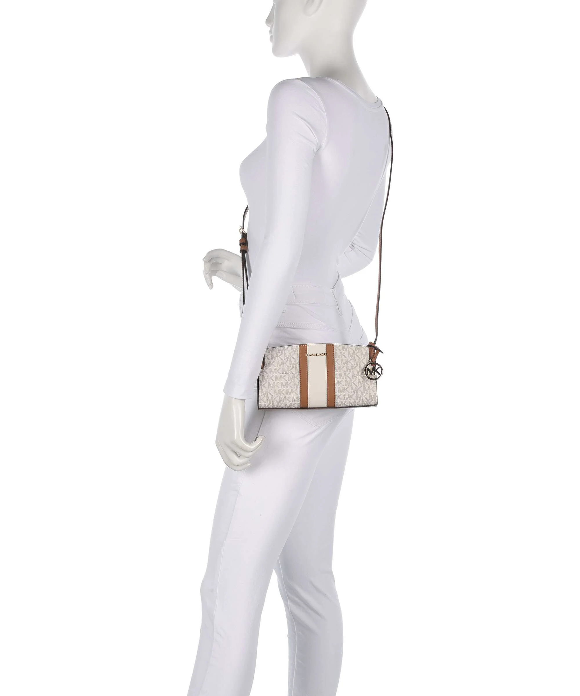 Michael Kors Becca Small Crossbody bag vanilla/acorn - Image 3
