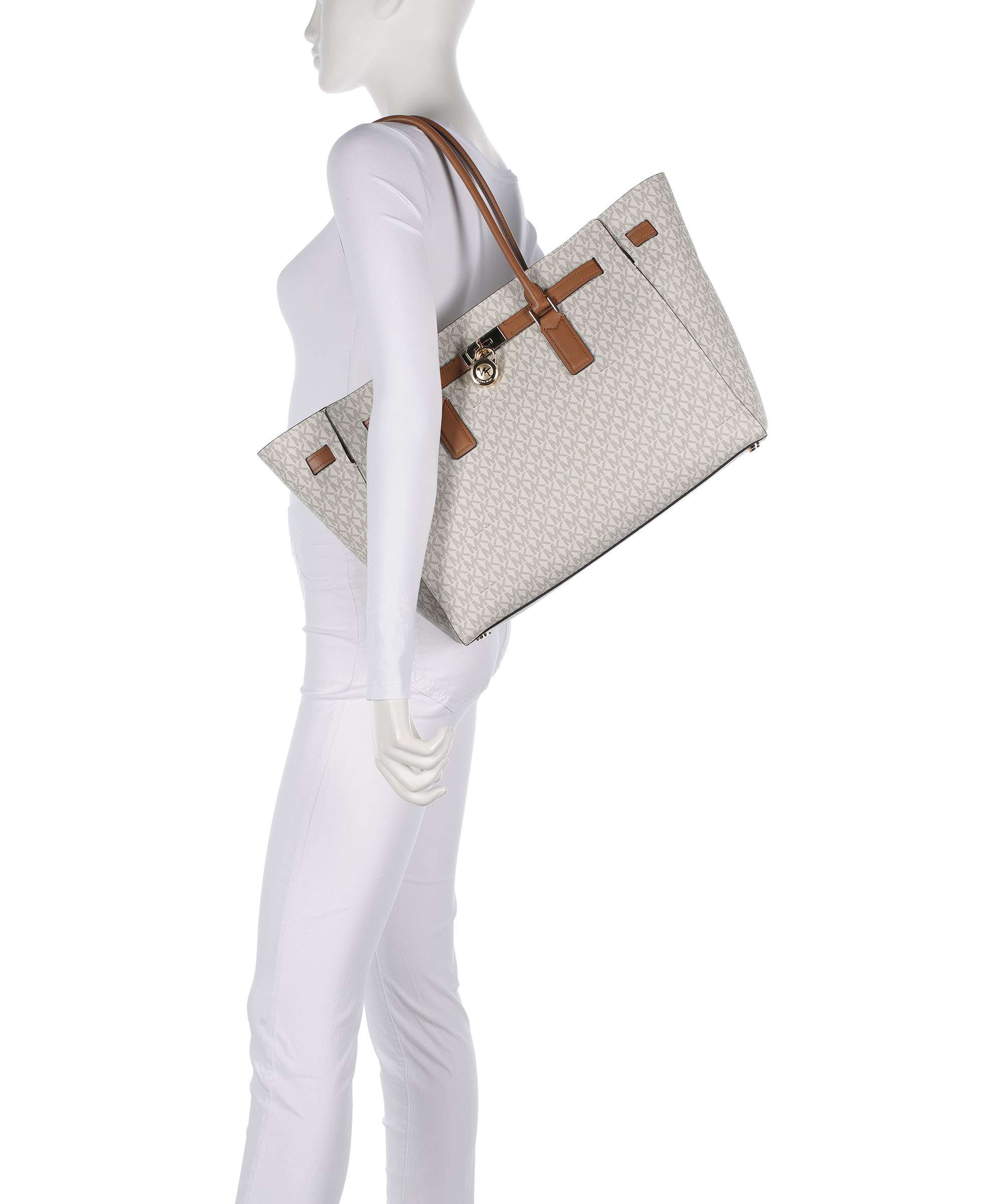 Michael Kors Hamilton Moderne Large Tote bag vanilla/acorn - Image 3