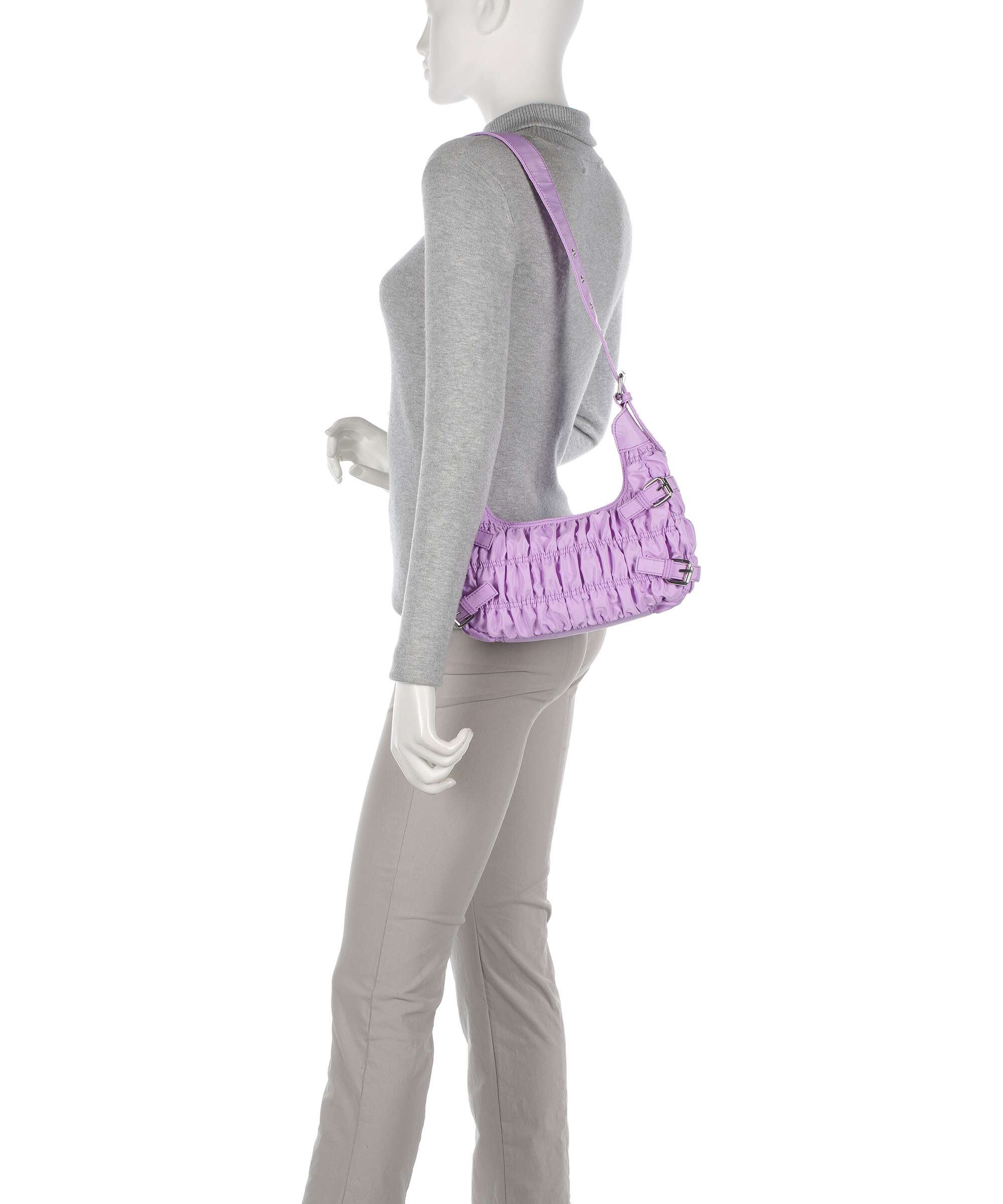 Núnoo Recycled Nylon Alaska Hobo bag purple - Image 3