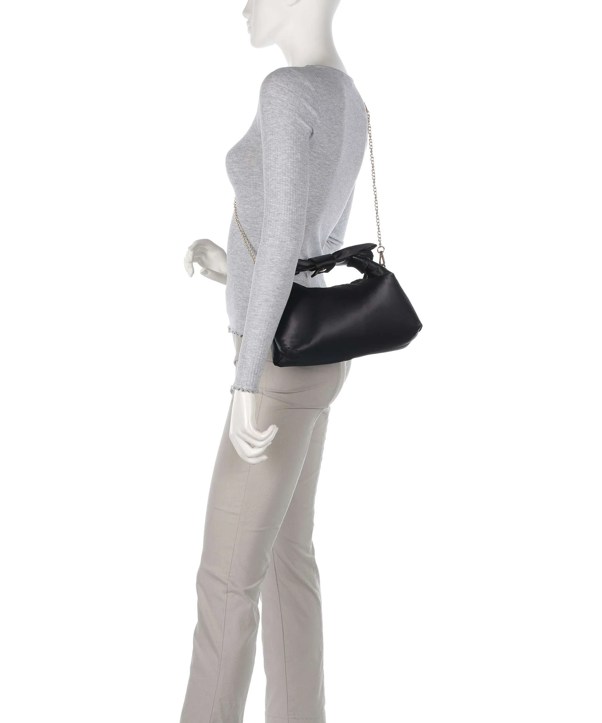 Núnoo Recycled Satin Dandy Handbag black - Image 3
