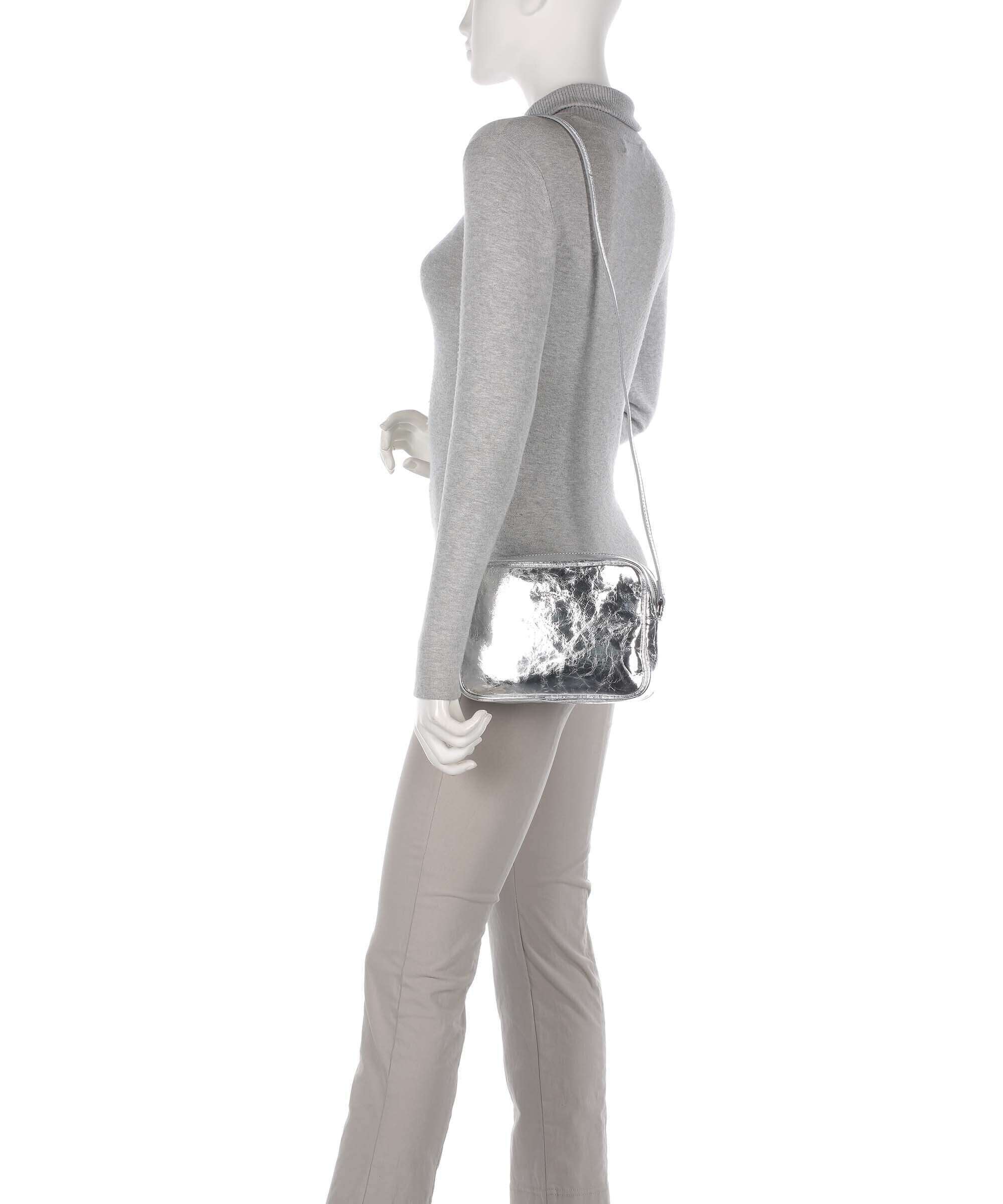 Patrizia Pepe Crossbody bag craquele silver - Image 3