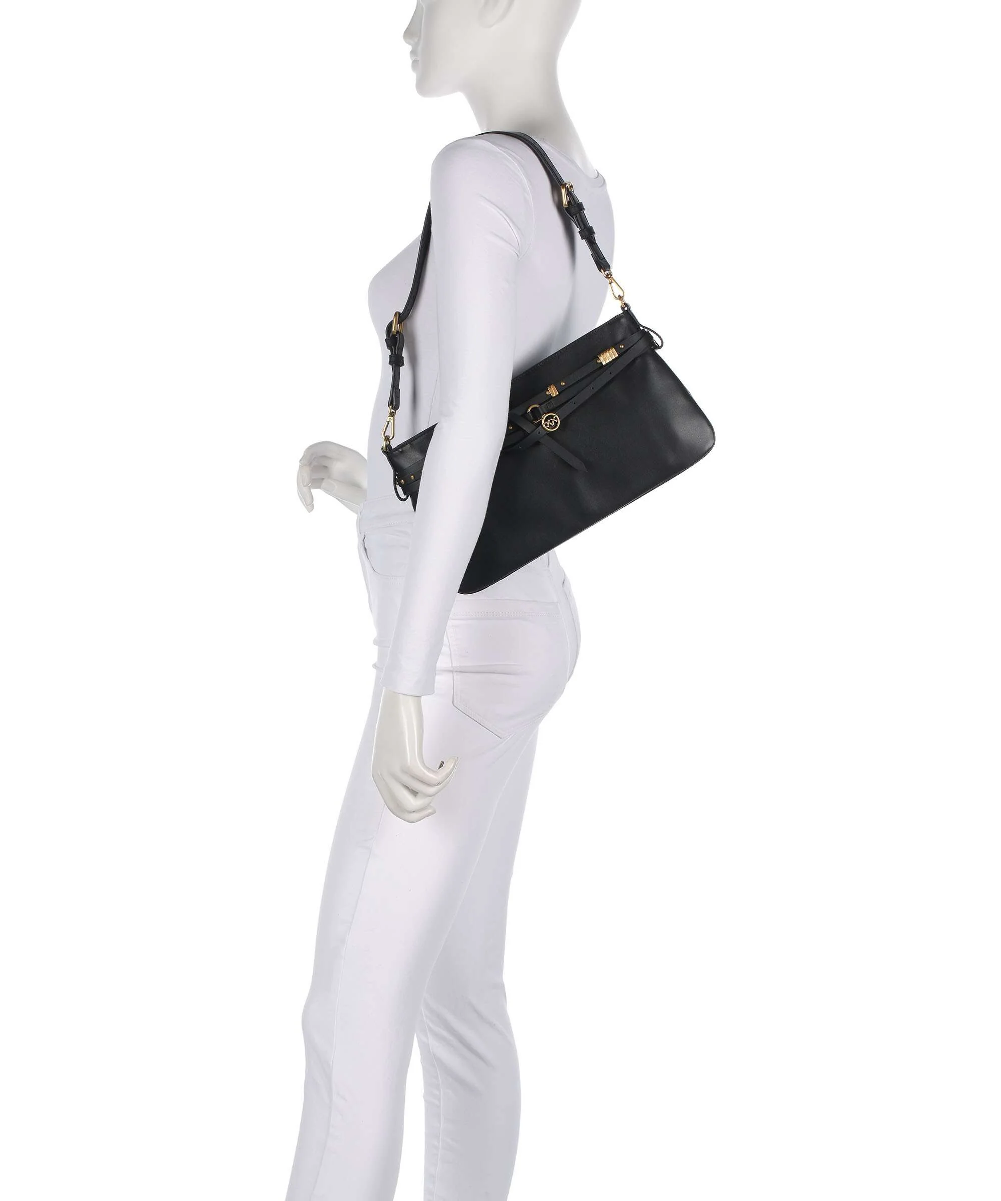 Pinko Belt Classic Shoulder bag nero/antique gold - Image 3