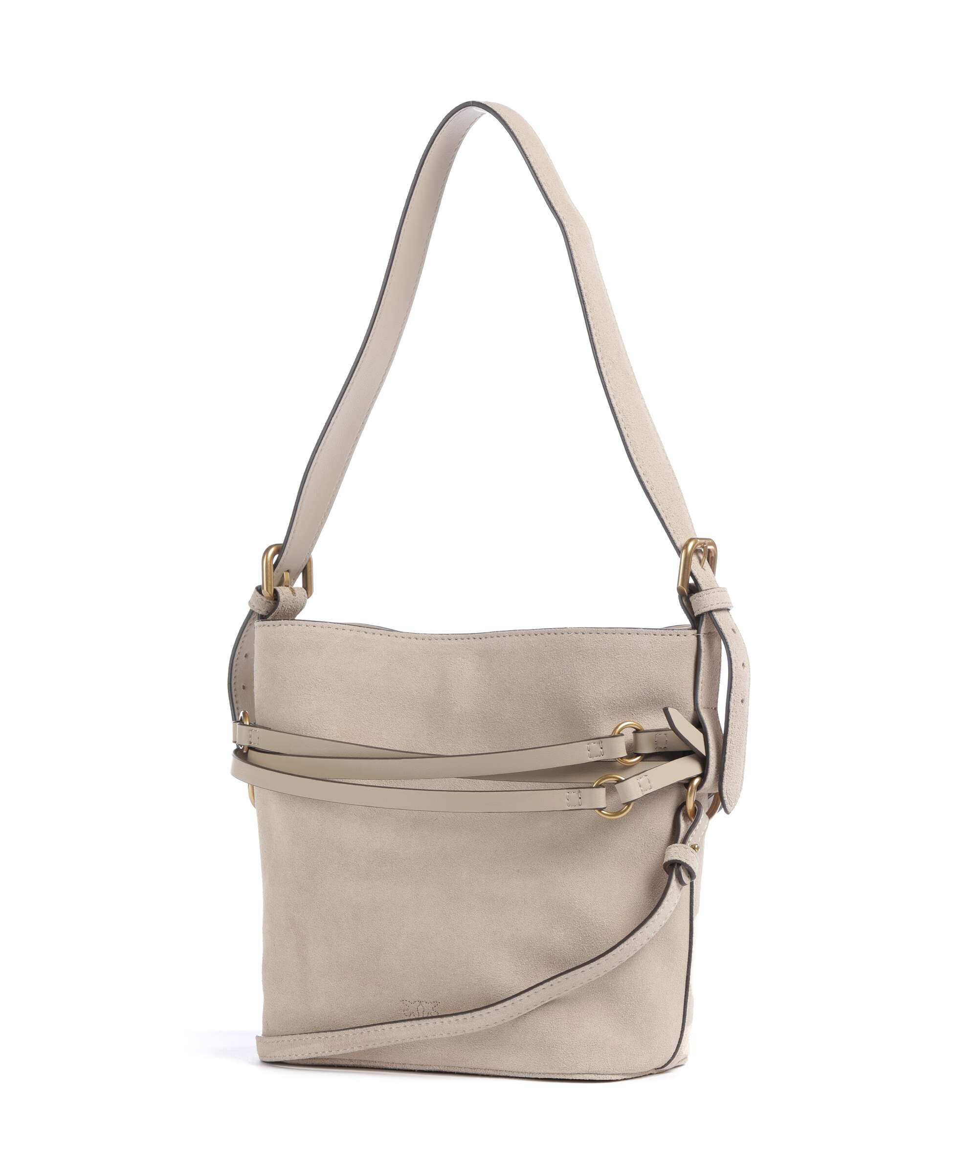 Pinko Belt Mini Bucket bag beige/grigio fumo/antique gold - Image 2