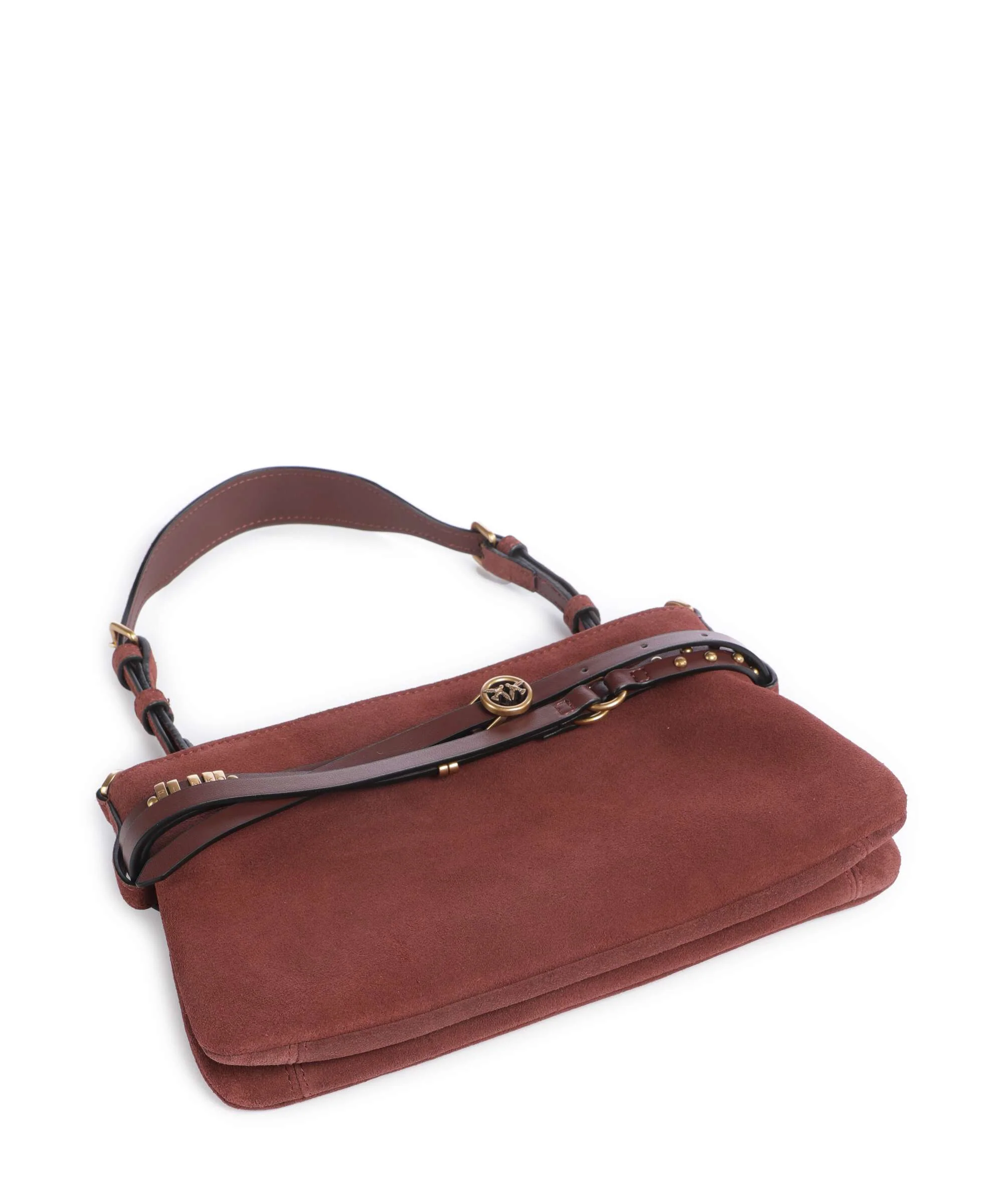 Pinko Belt Mini Shoulder bag burgundy wine/antique gold - Image 6