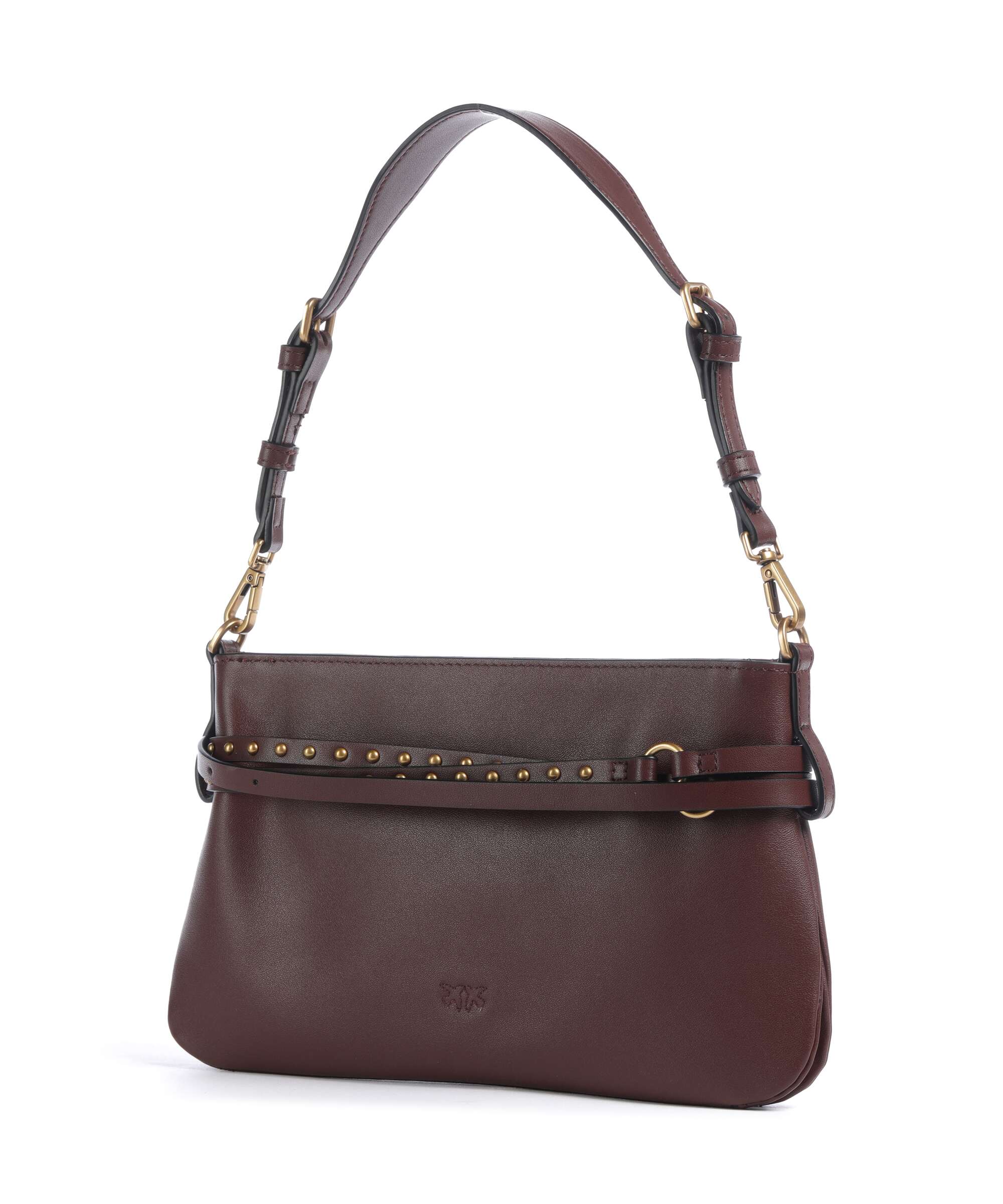 Pinko Belt Mini Shoulder bag burgundy wine/antique gold - Image 2