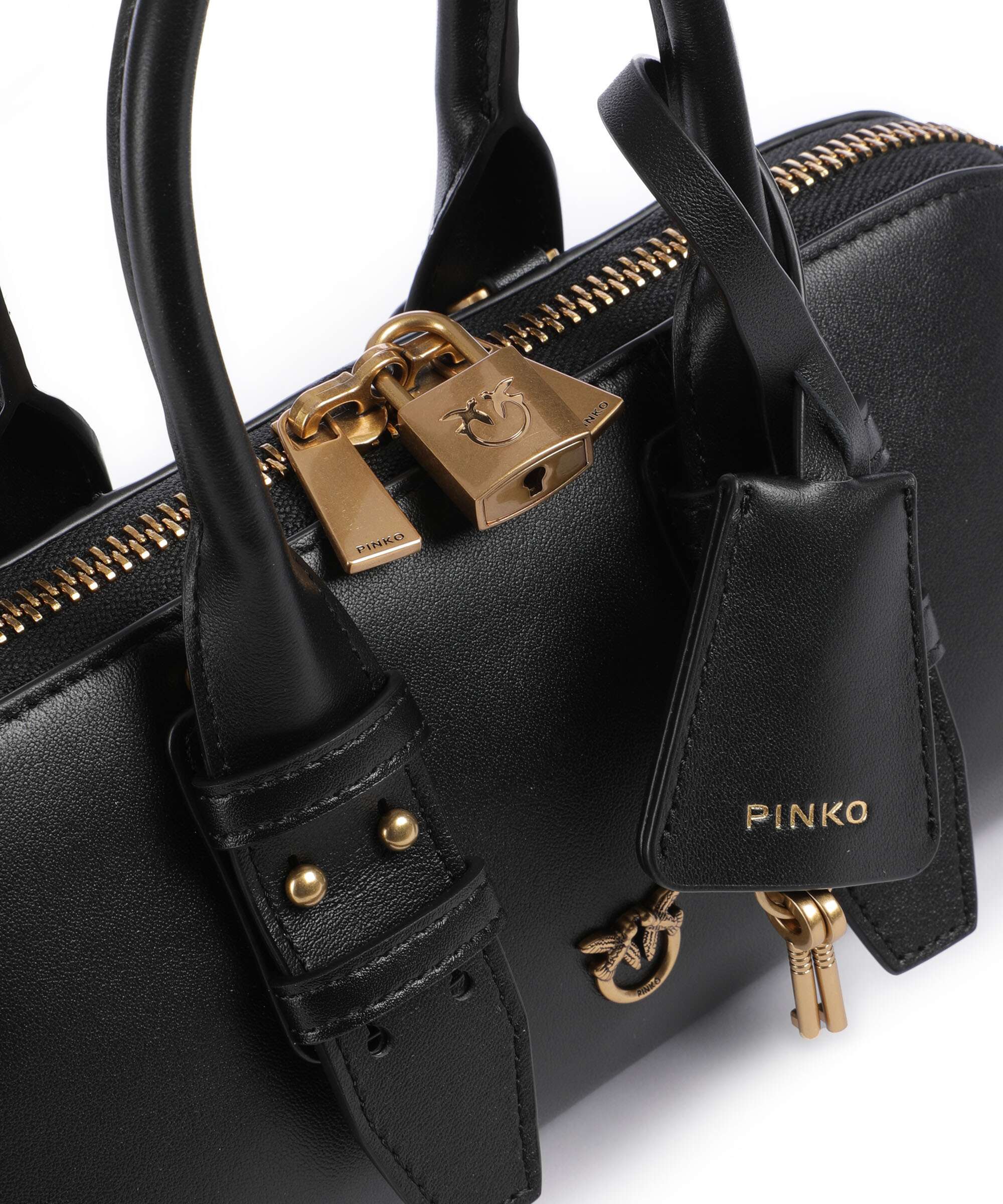 Pinko Bowling Horizontal Handbag nero/antique gold - Image 4