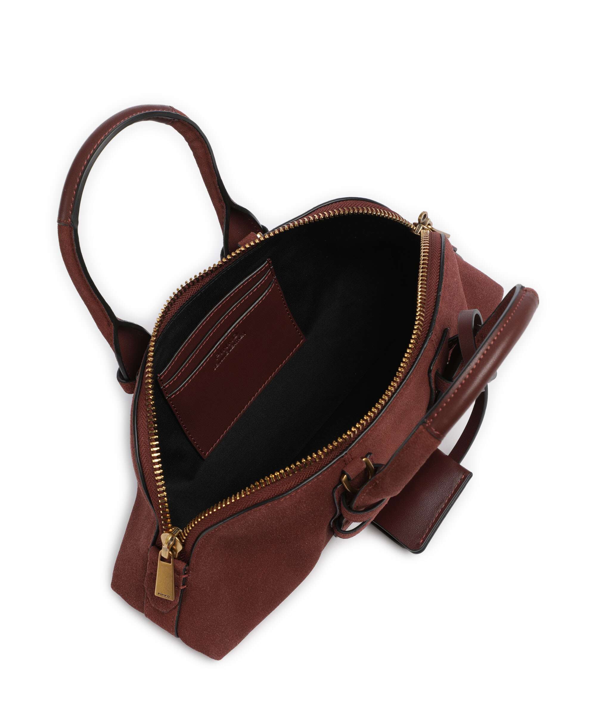 Pinko Bowling Horizontal Handbag rosso vino/antique gold - Image 6