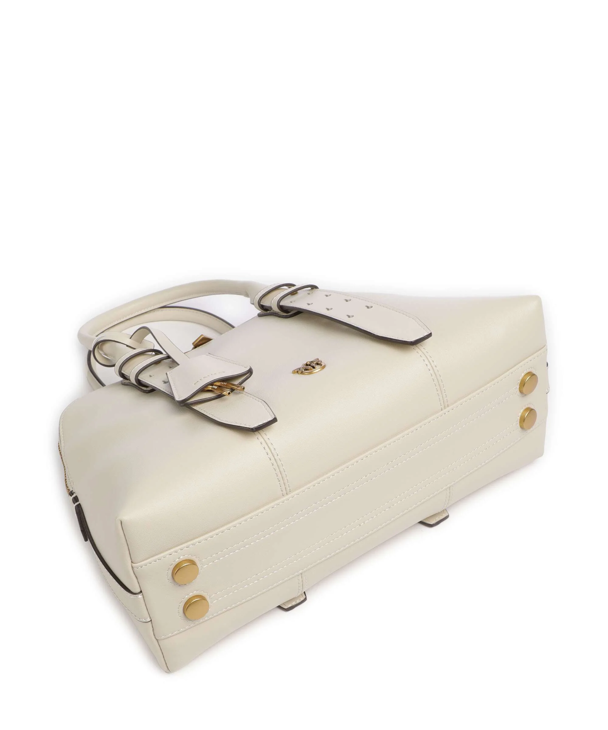 Pinko Bowling Medium Handbag bianco seta/antique gold - Image 5