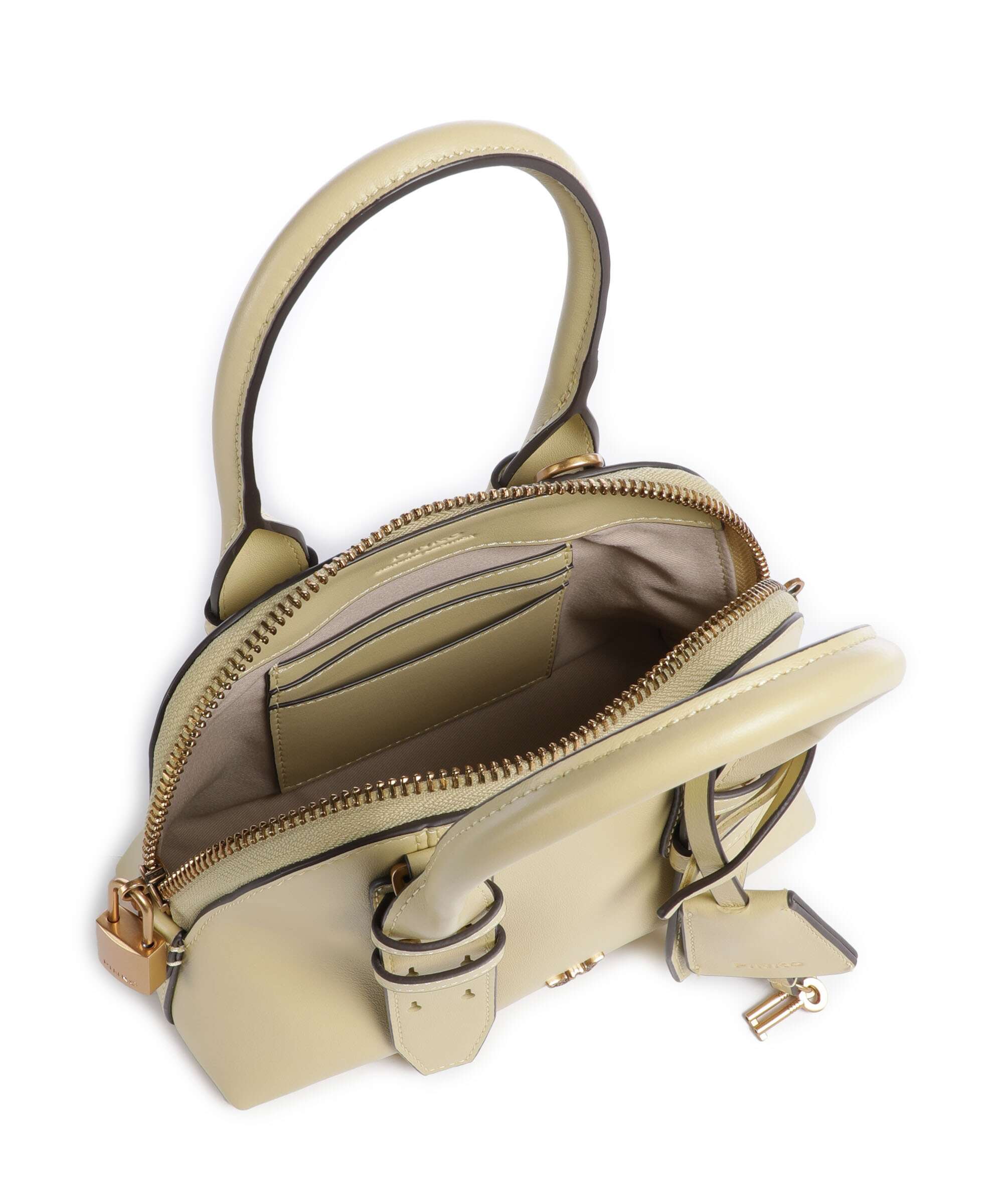 Pinko Bowling Mini Handbag giallo vaniglia/antique gold - Image 7
