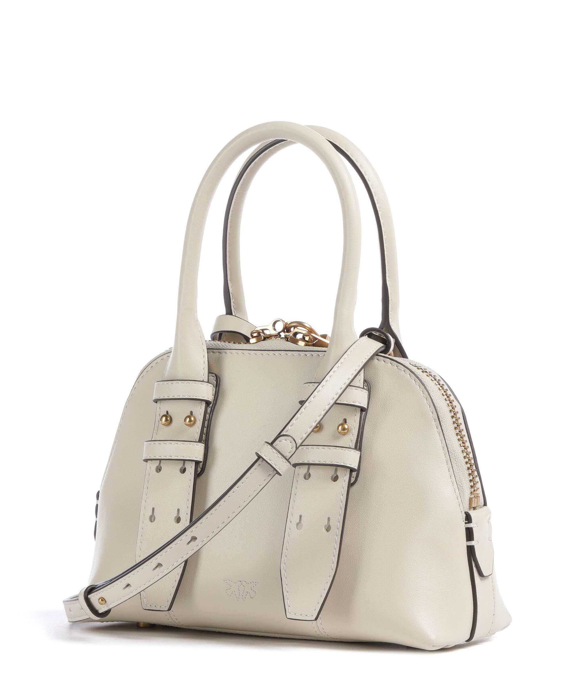 Pinko Bowling Mini Handbag bianco seta/antique gold - Image 3