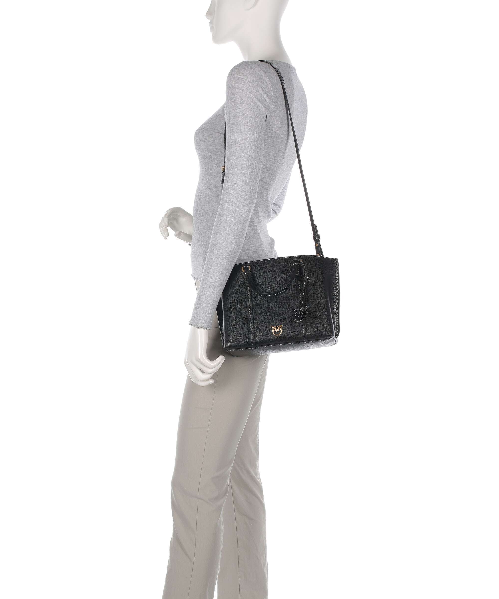 Pinko Carrie Classic Handbag nero/antique gold - Image 4