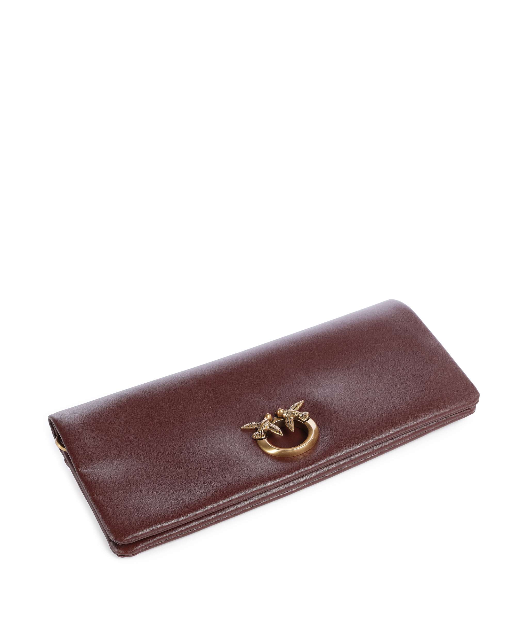 Pinko Click Soft Classic Crossbody bag burgundy wine/antique gold - Image 4