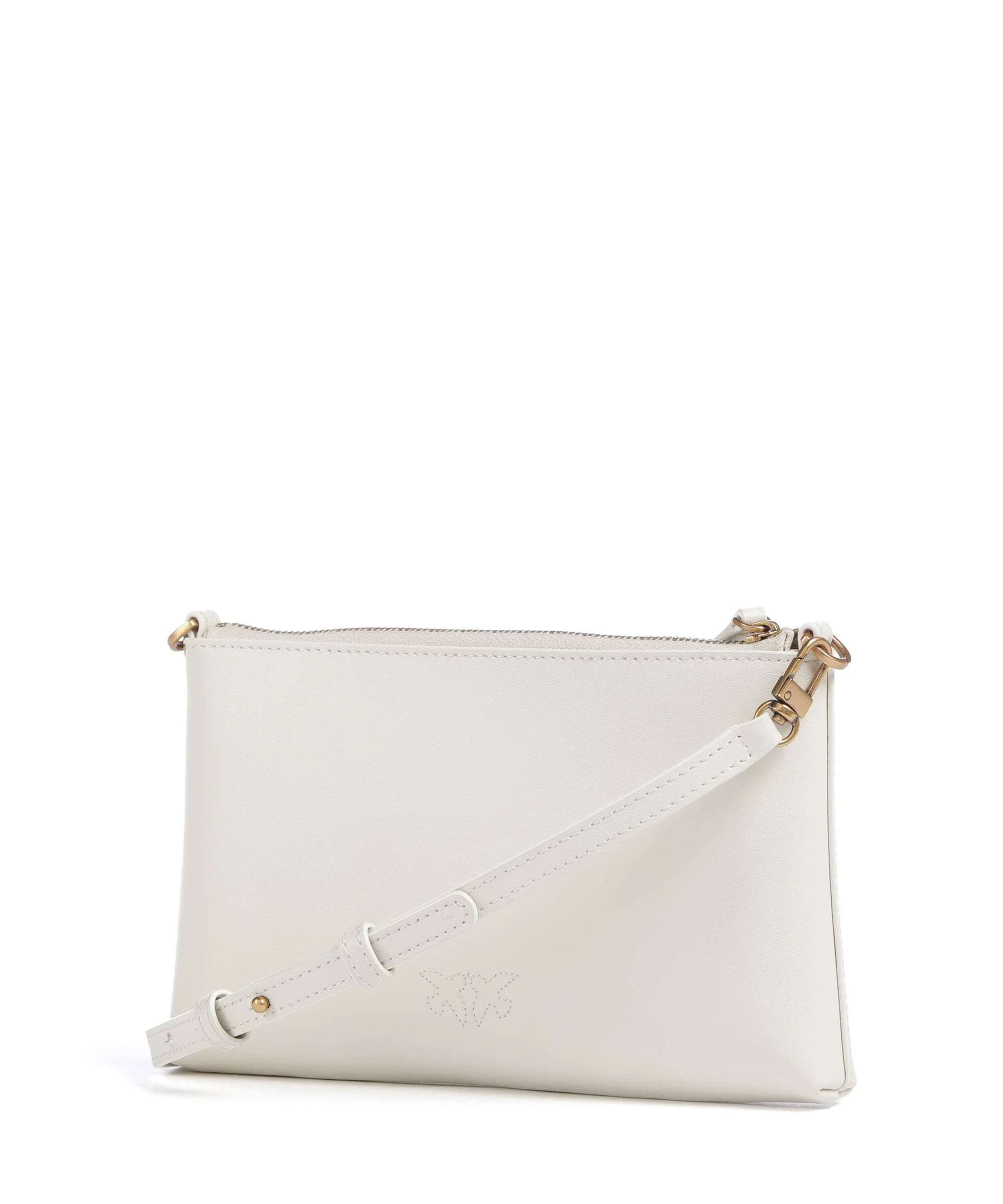 Pinko Flat Mini Crossbody bag bianco seta/antique gold - Image 2
