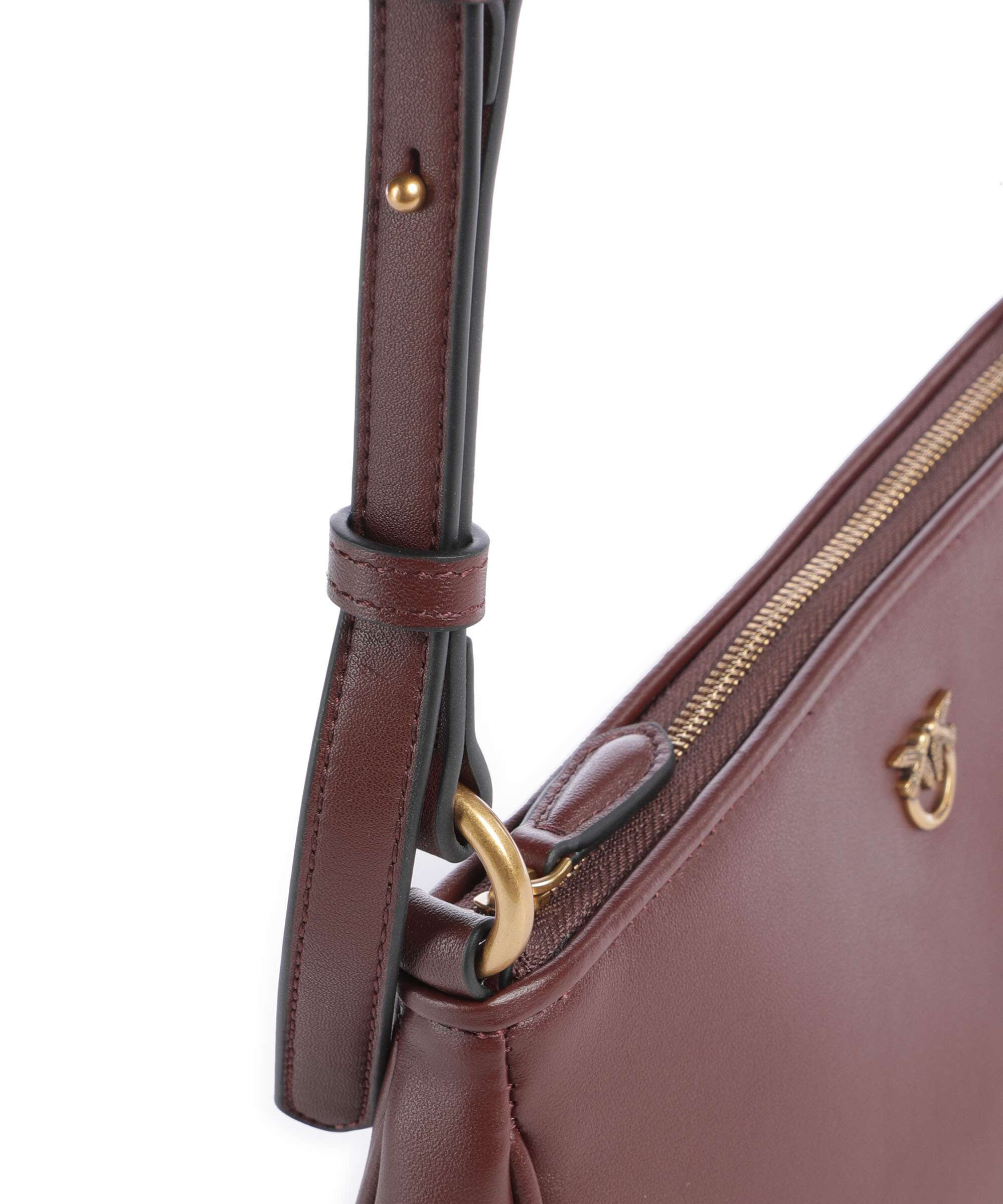 Pinko Half Moon Mini Crossbody bag burgundy wine/antique gold - Image 4