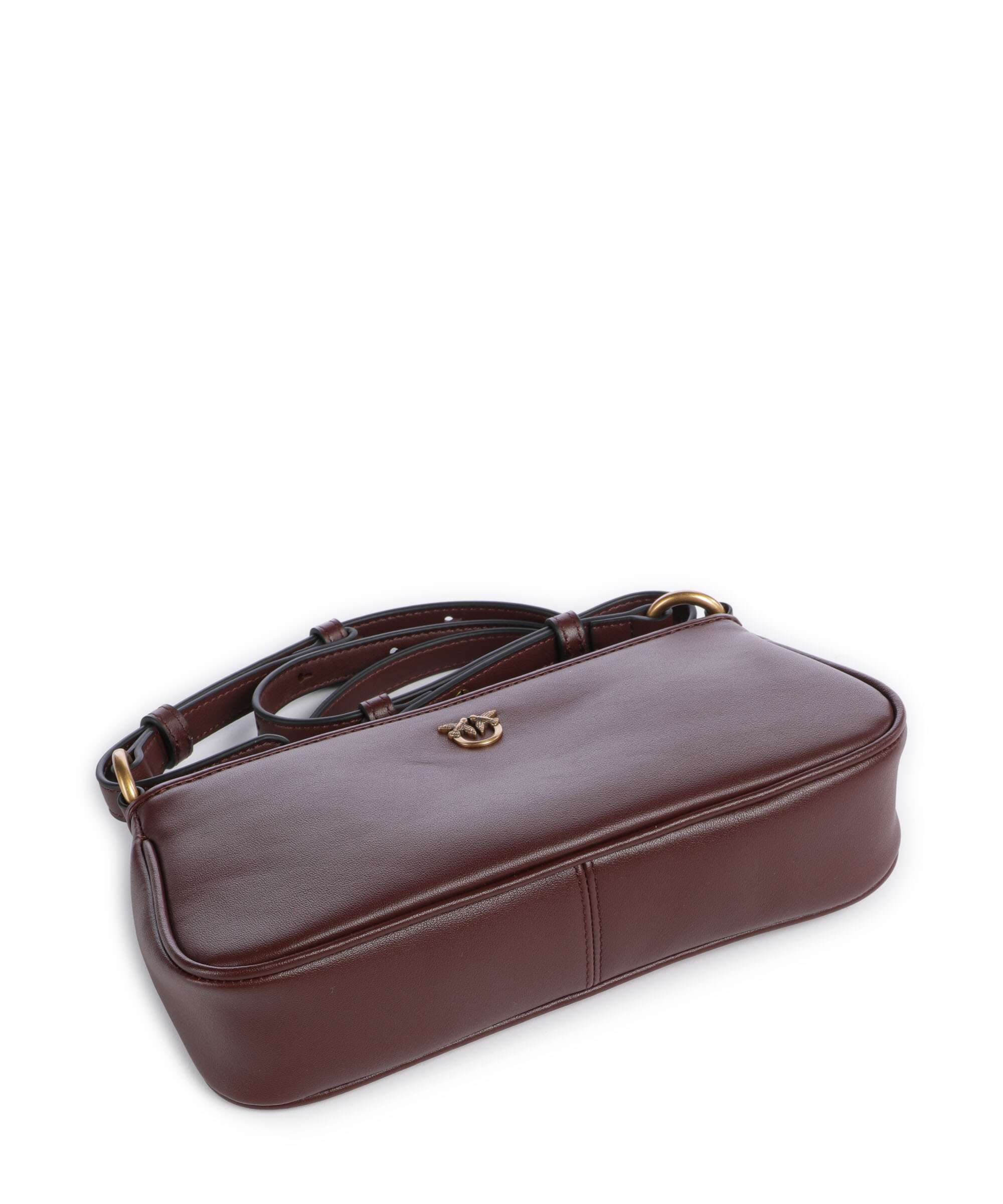 Pinko Half Moon Mini Crossbody bag burgundy wine/antique gold - Image 5