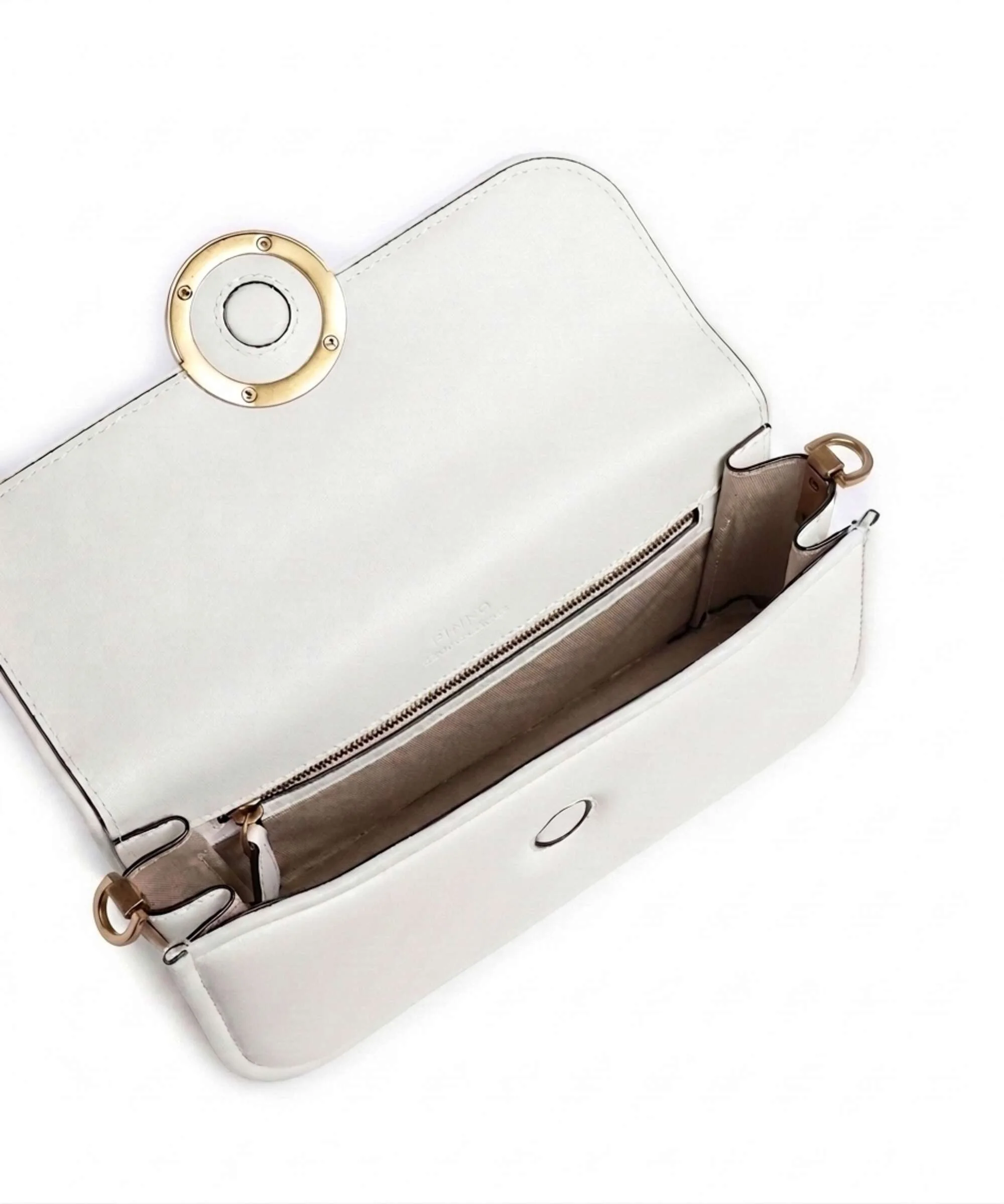 Pinko Love Box Horizontal Shoulder bag bianco nembo/antique gold - Image 5