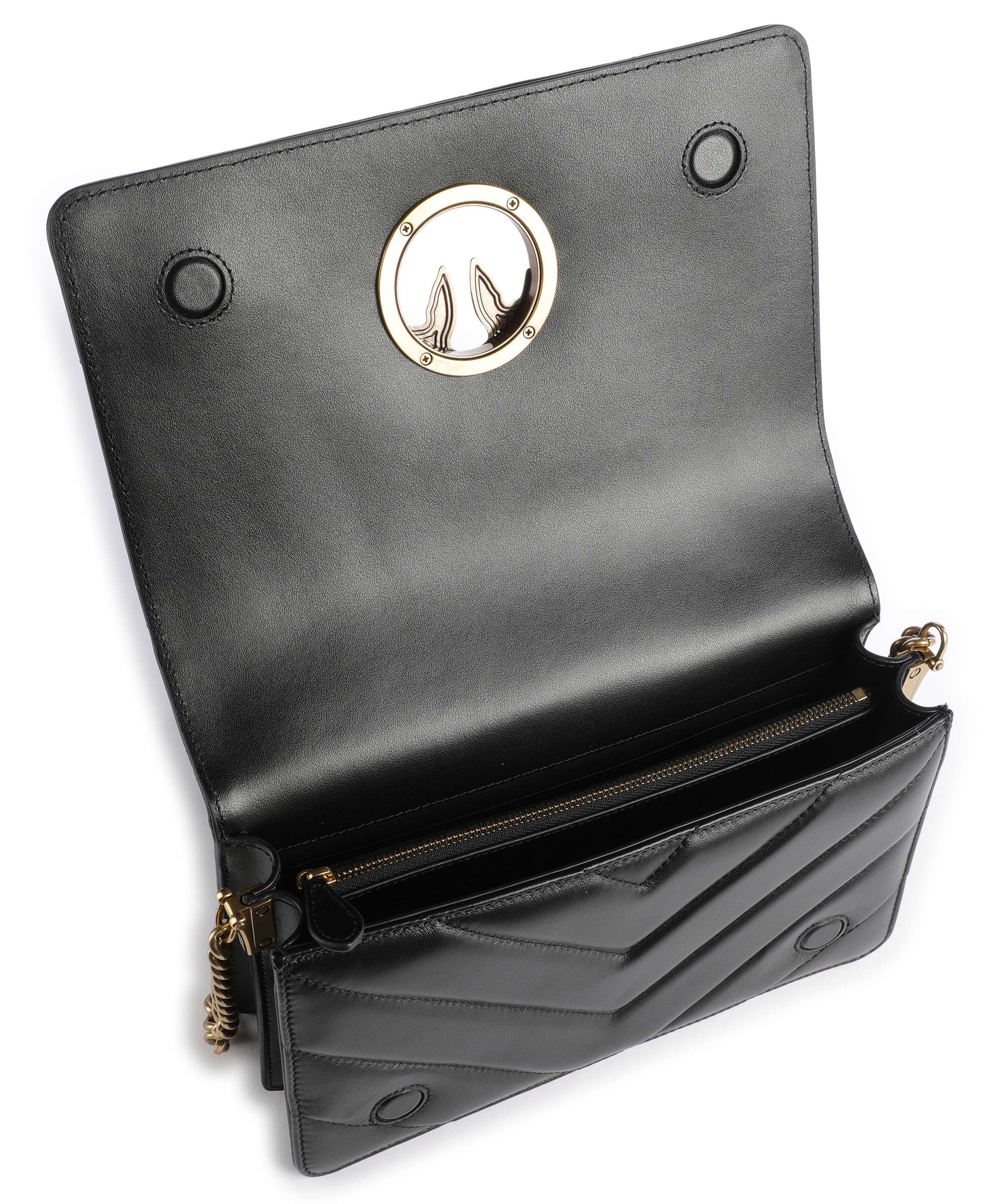 Pinko Love Click Classic Crossbody bag nero/antique gold - Image 6