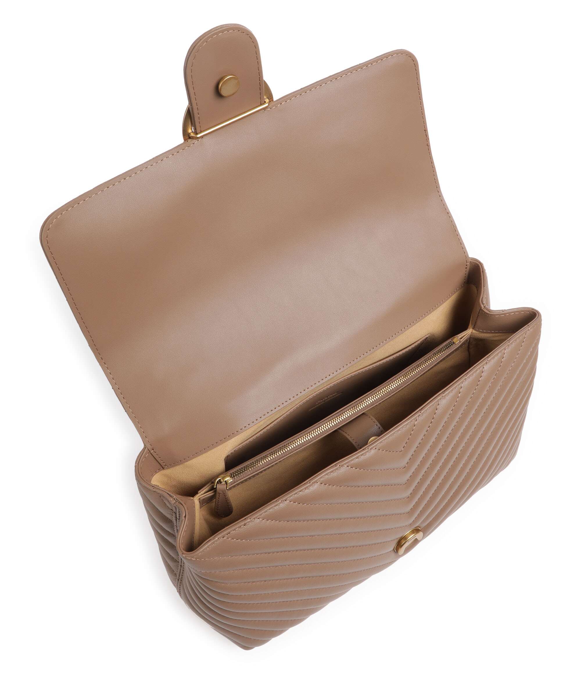Pinko Love Lady Puff Big Handbag biscotto zenzero - Image 7