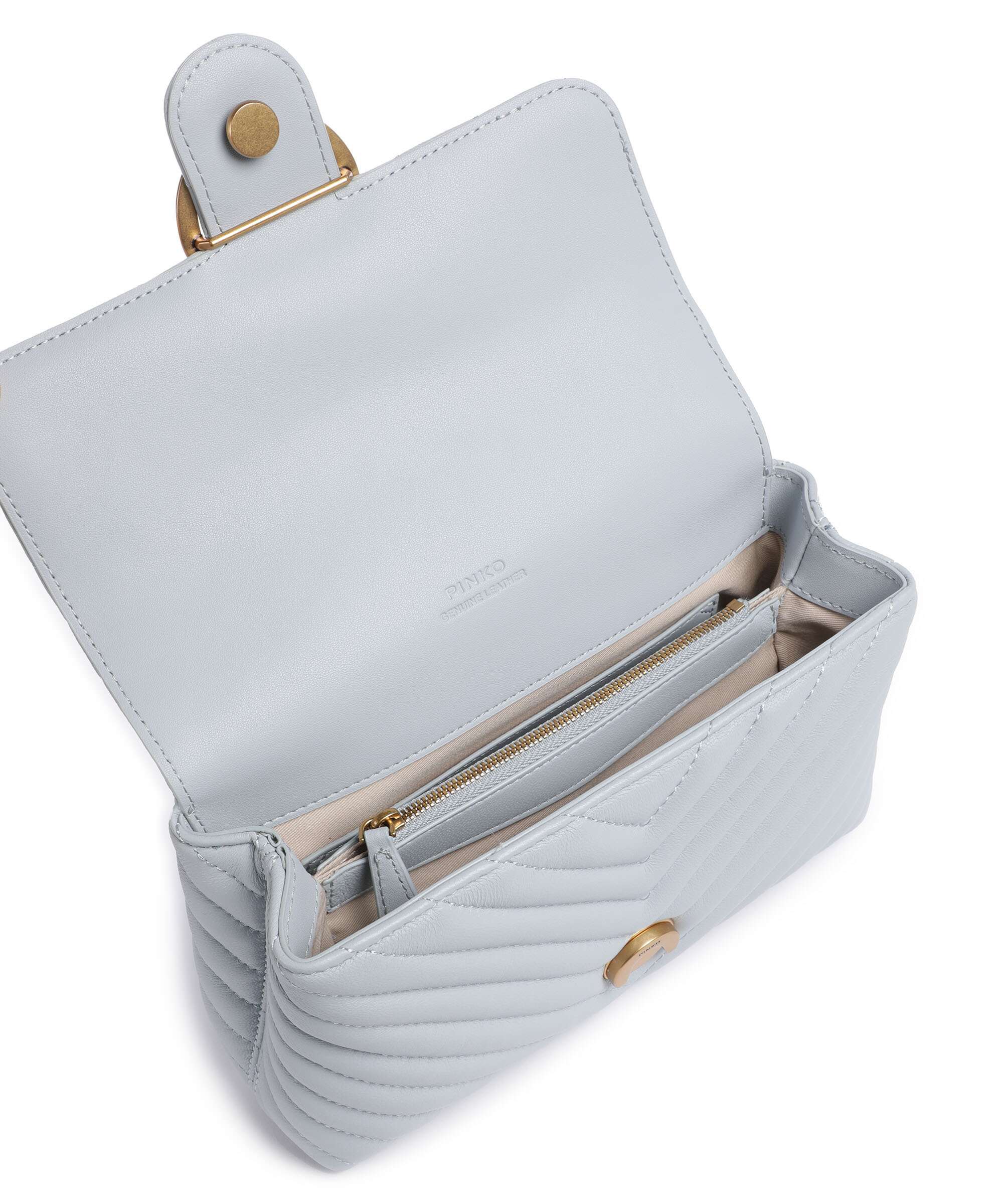 Pinko Love Lady Puff Mini Handbag azzurro celeste/antique gold - Image 6