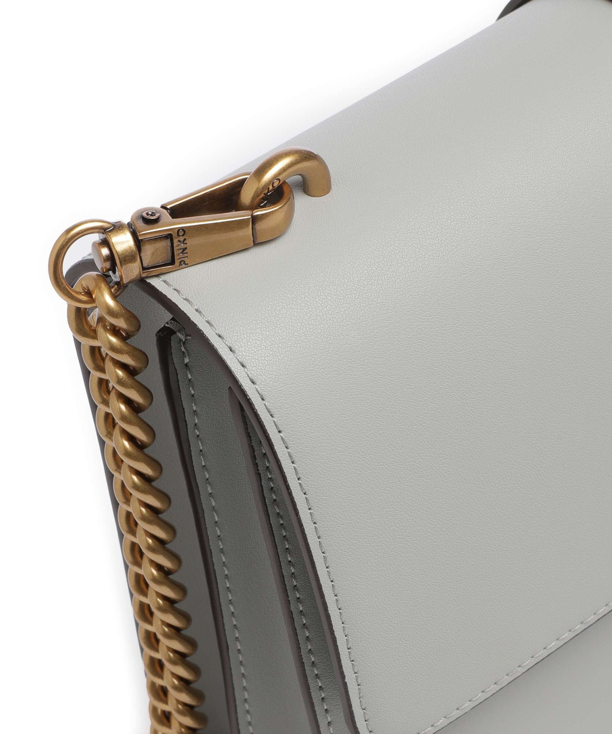 Pinko Love One Classic Crossbody bag grigio perla/antique gold - Image 4