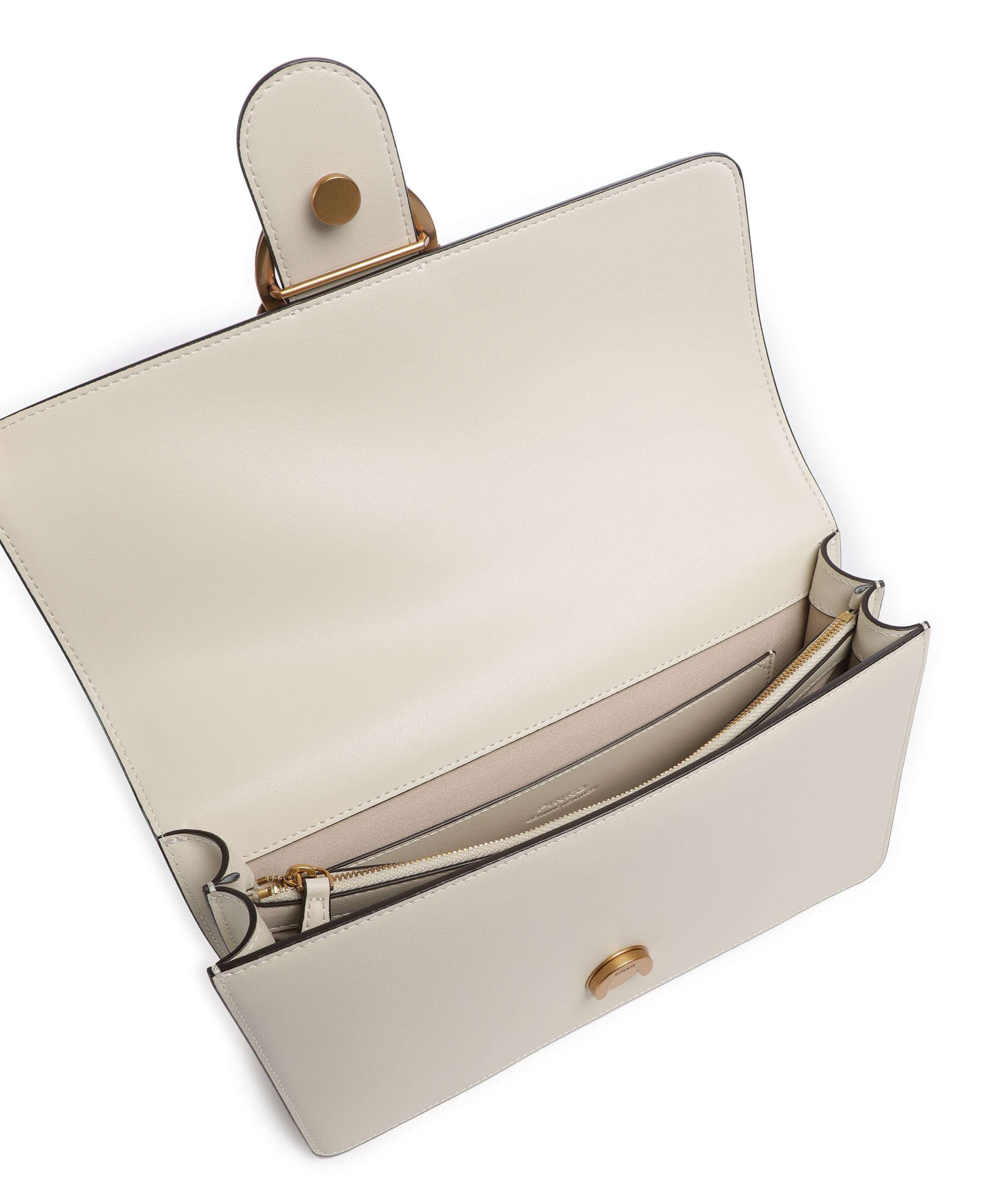 Pinko Love One Classic Crossbody bag bianco seta/antique gold - Image 6