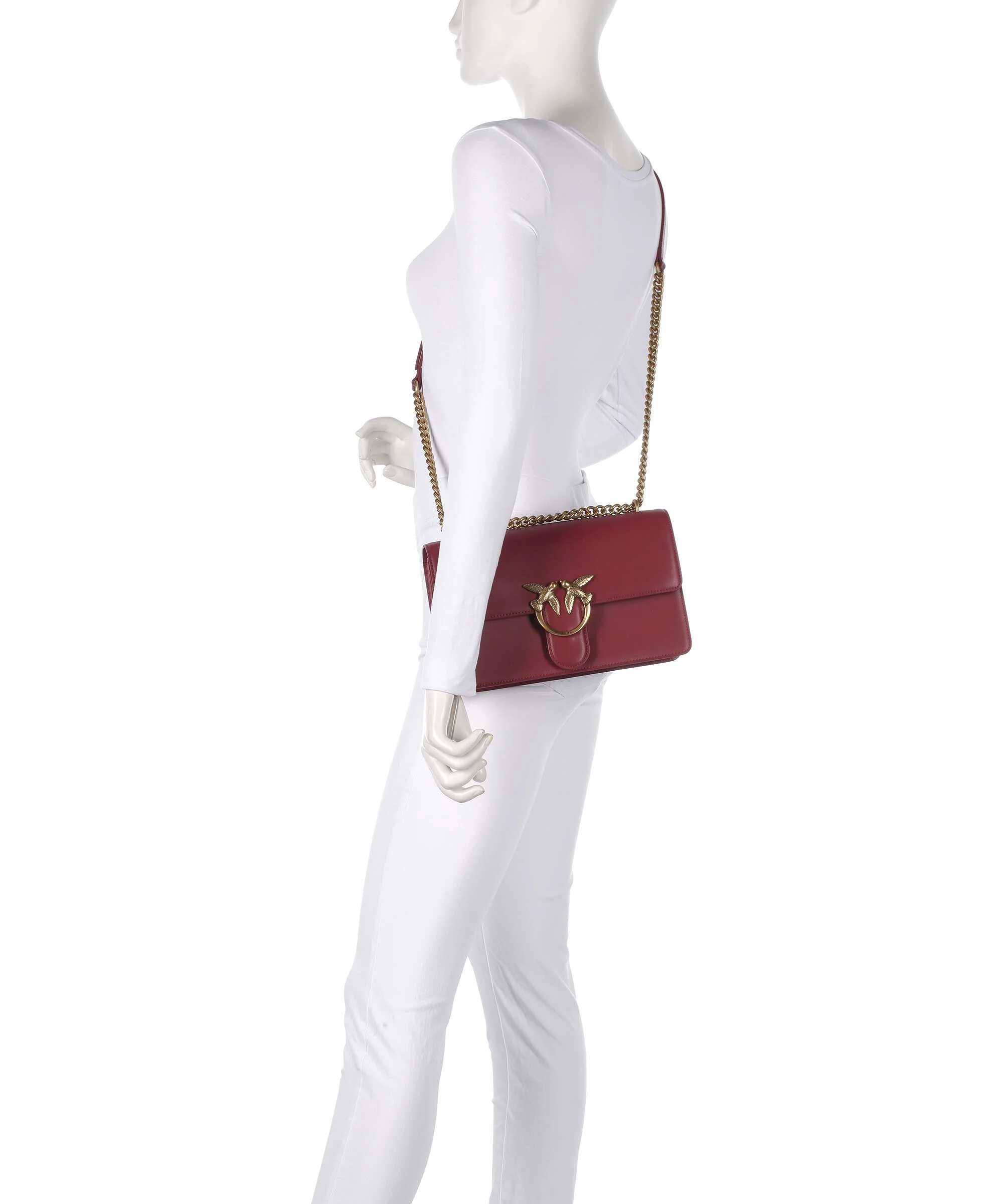 Pinko Love One Classic Shoulder bag bordeaux merlot/antique gold - Image 3