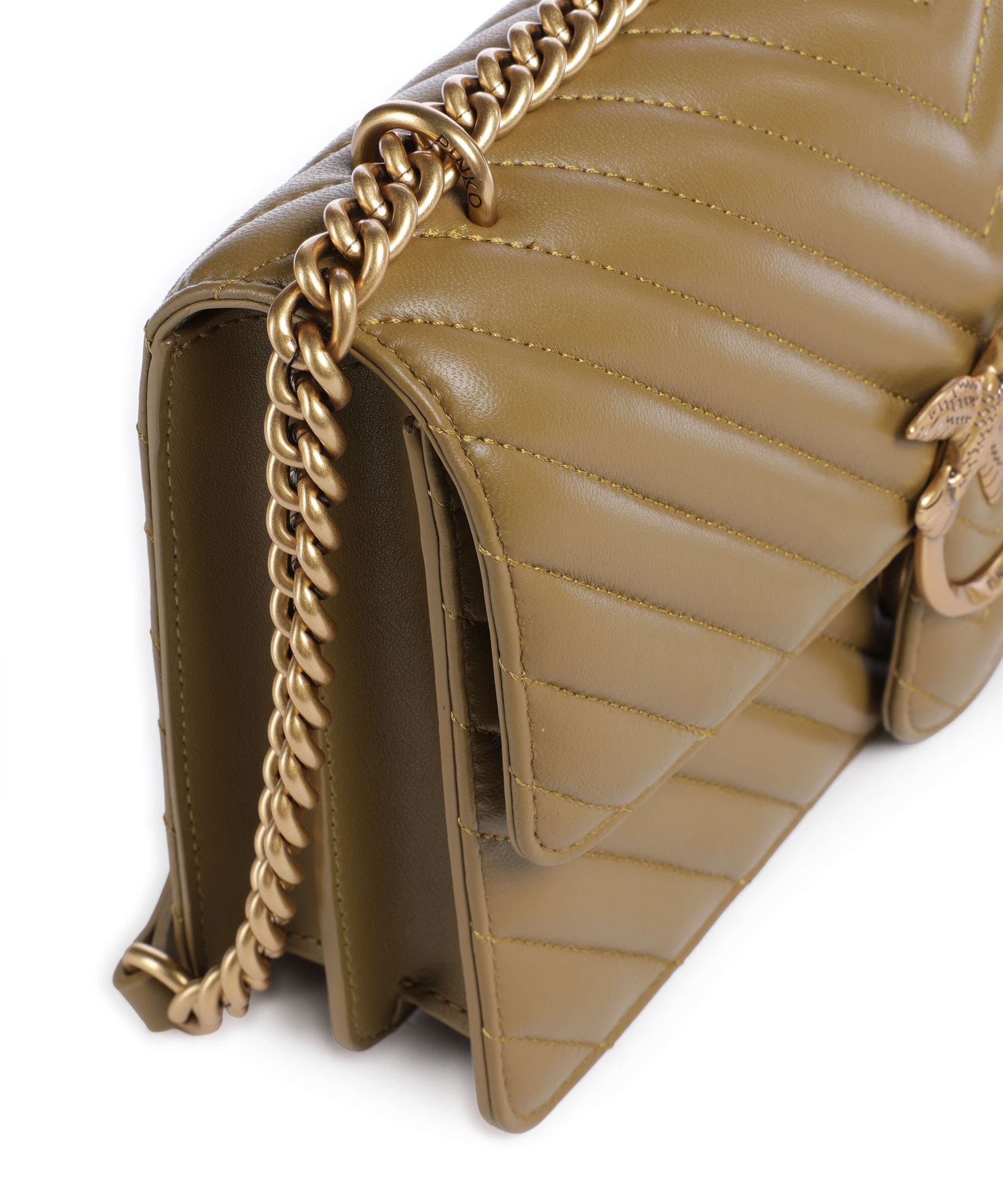 Pinko Love One Classic Shoulder bag verde canguro/antique gold - Image 5