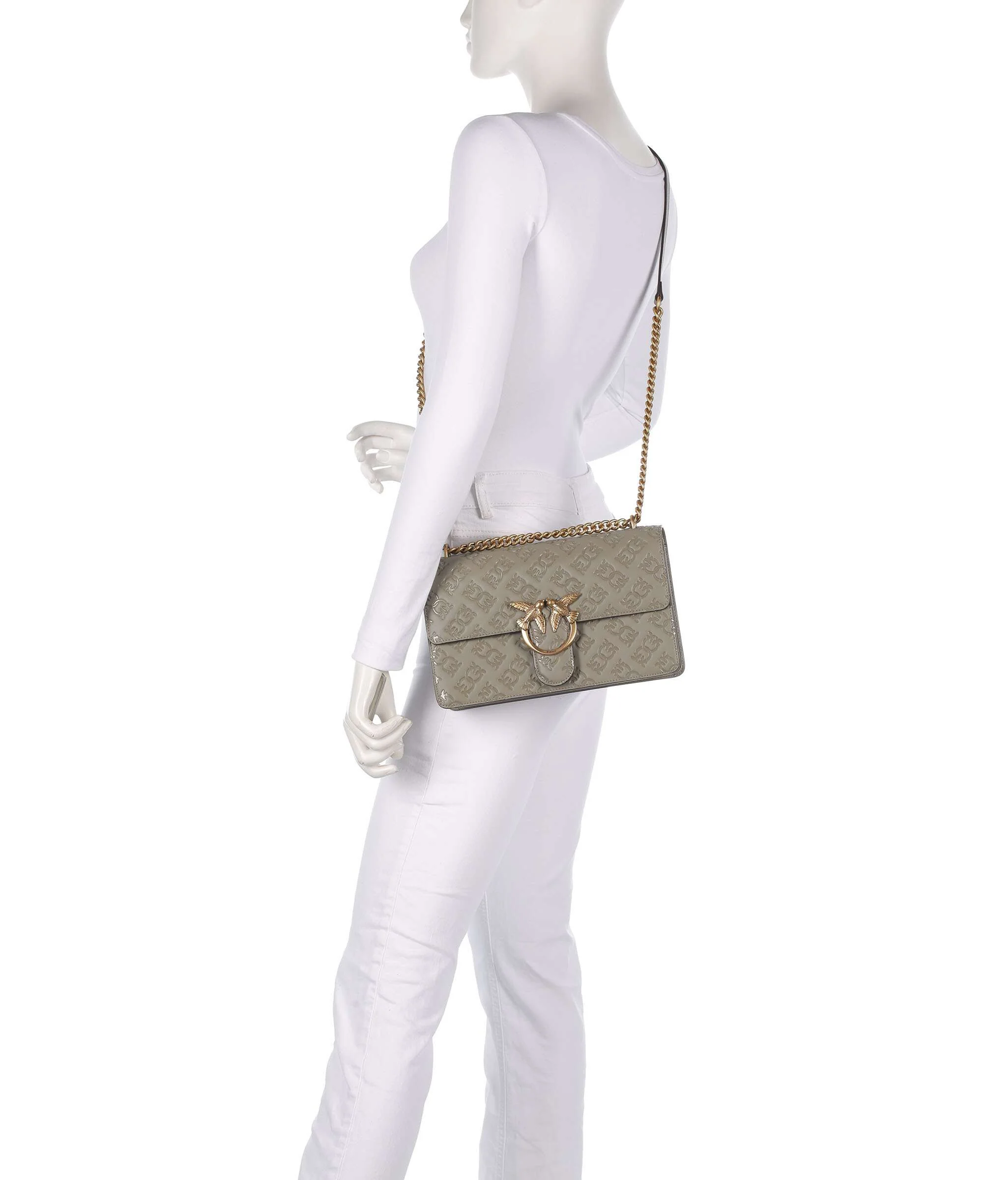 Pinko Love One Classic Shoulder bag noce/antique gold - Image 3