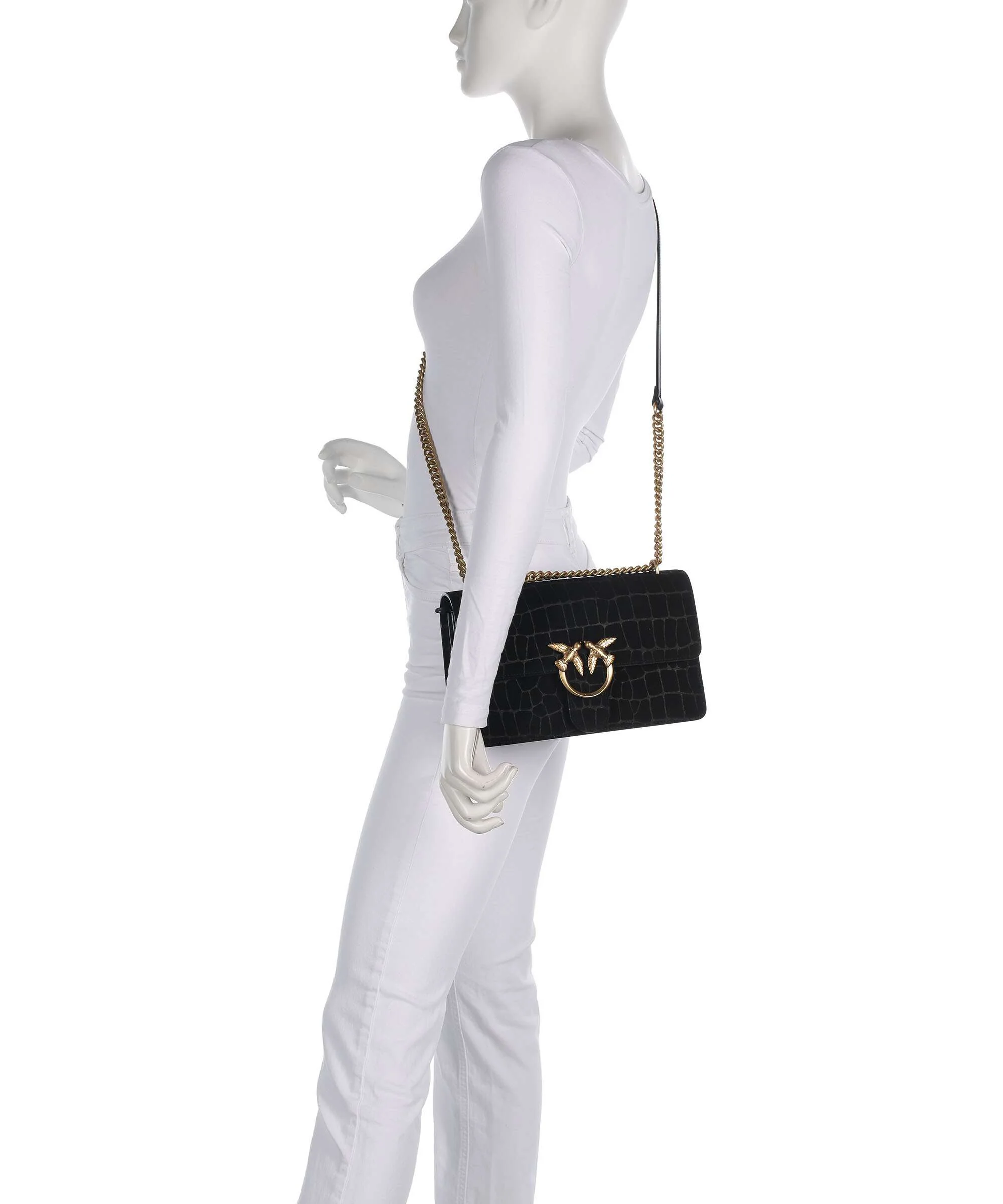 Pinko Love One Classic Shoulder bag nero/antique gold - Image 3