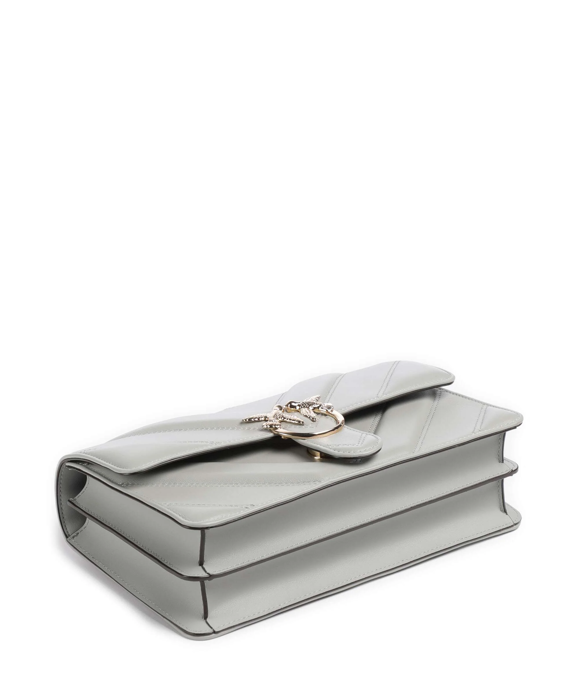 Pinko Love One Classic Shoulder bag grigio perla/gold mordore - Image 6