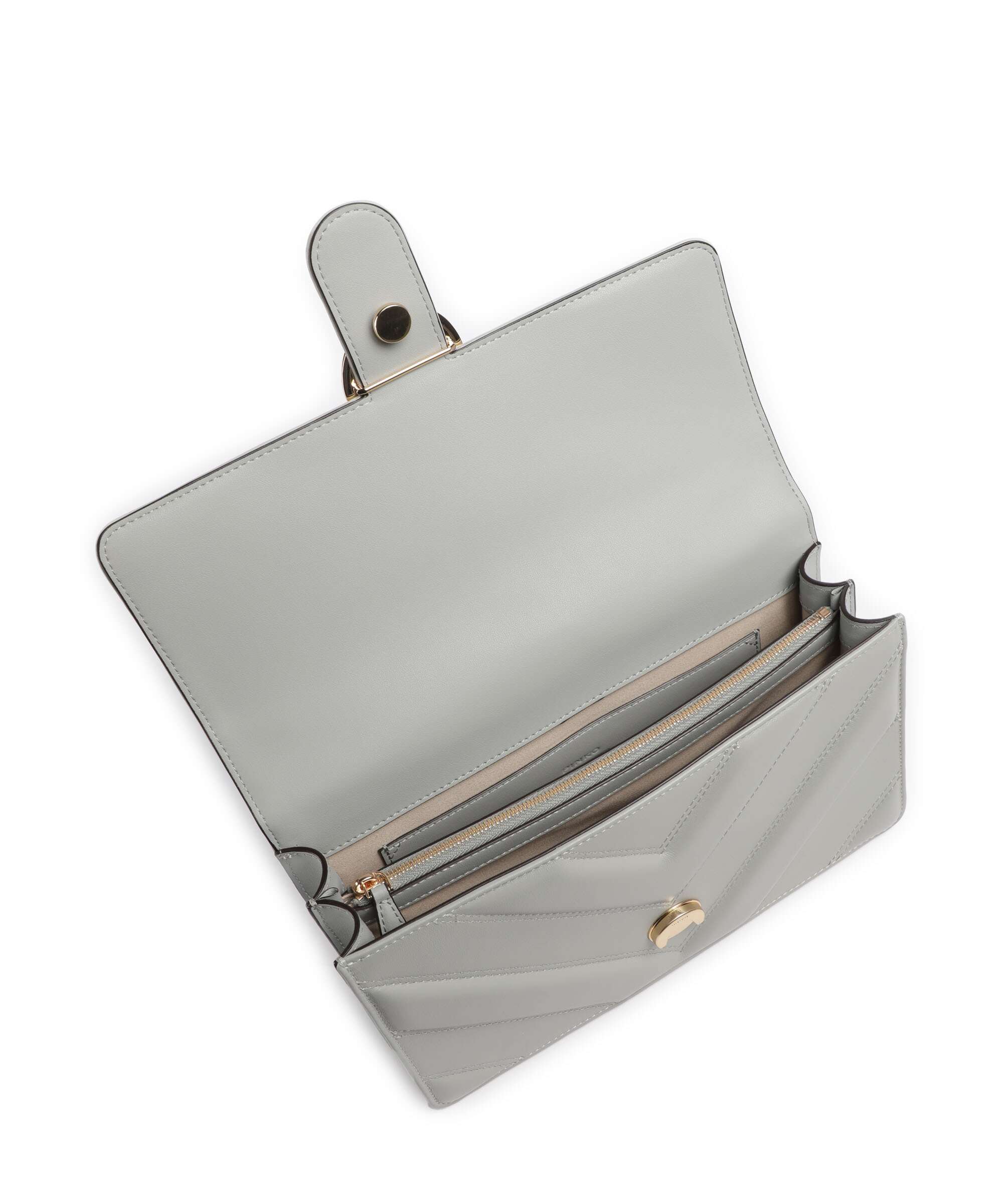 Pinko Love One Classic Shoulder bag grigio perla/gold mordore - Image 7