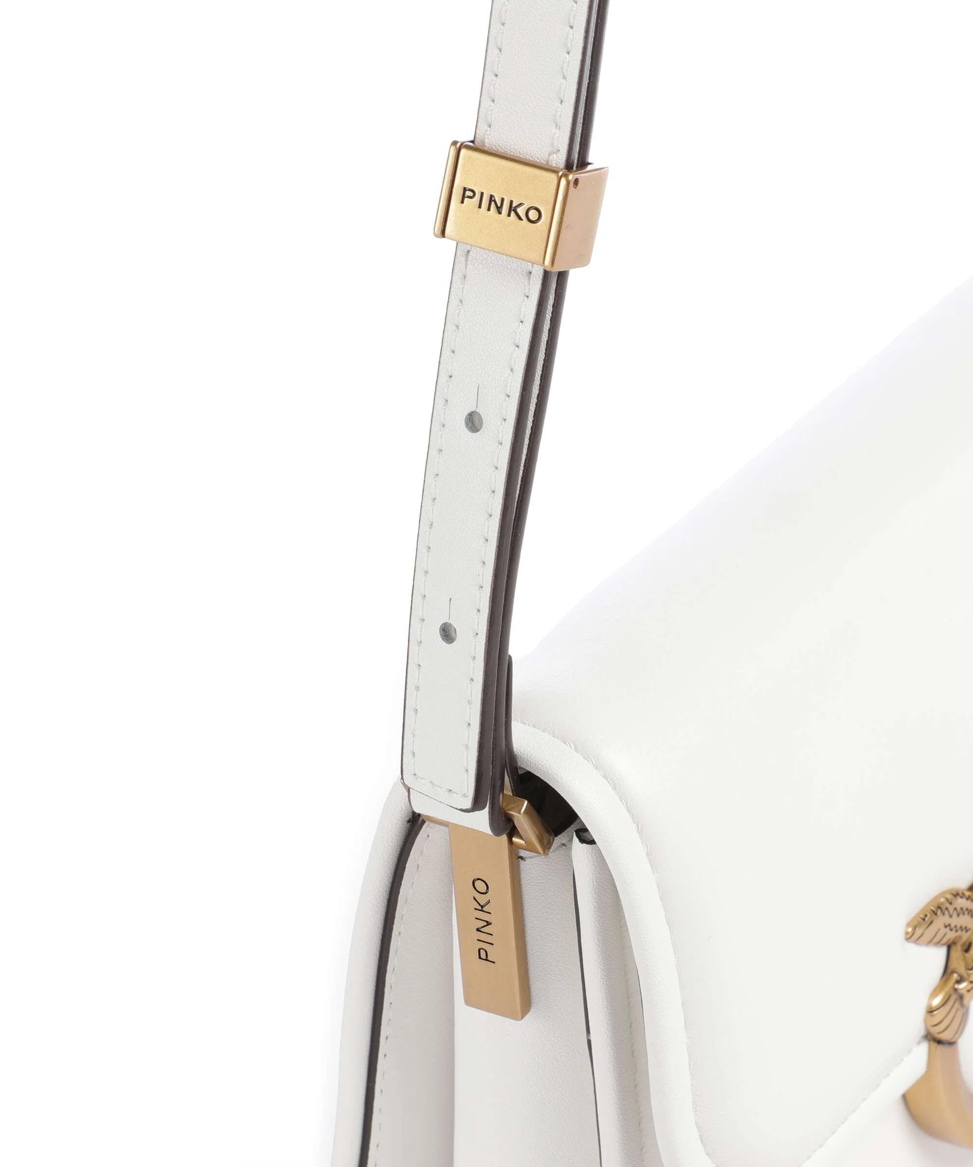Pinko Love One Mini Crossbody bag bianco nembo/antique gold - Image 4