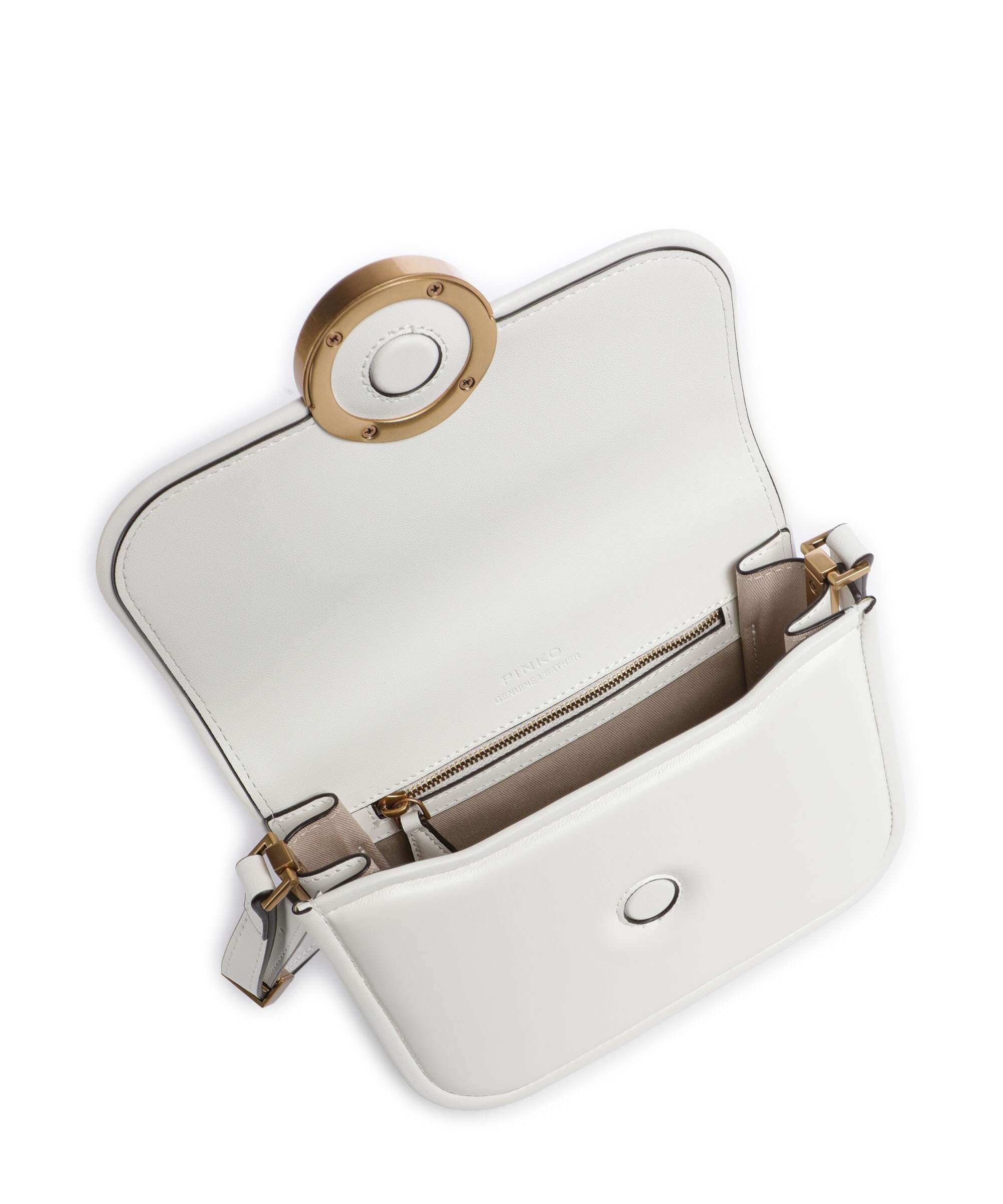 Pinko Love One Mini Crossbody bag bianco nembo/antique gold - Image 6