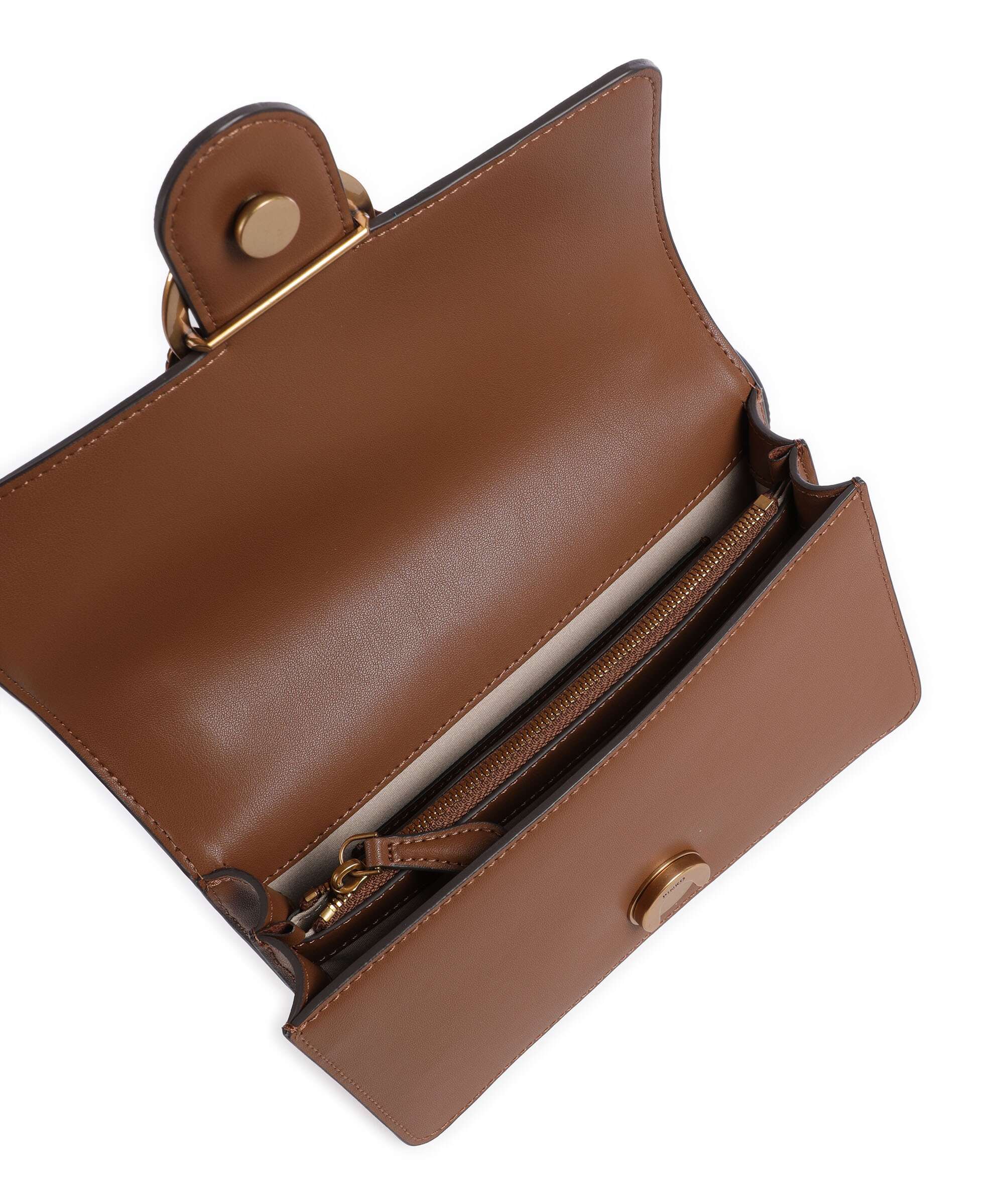 Pinko Love One Mini Shoulder bag marrone/leone/antique gold - Image 7