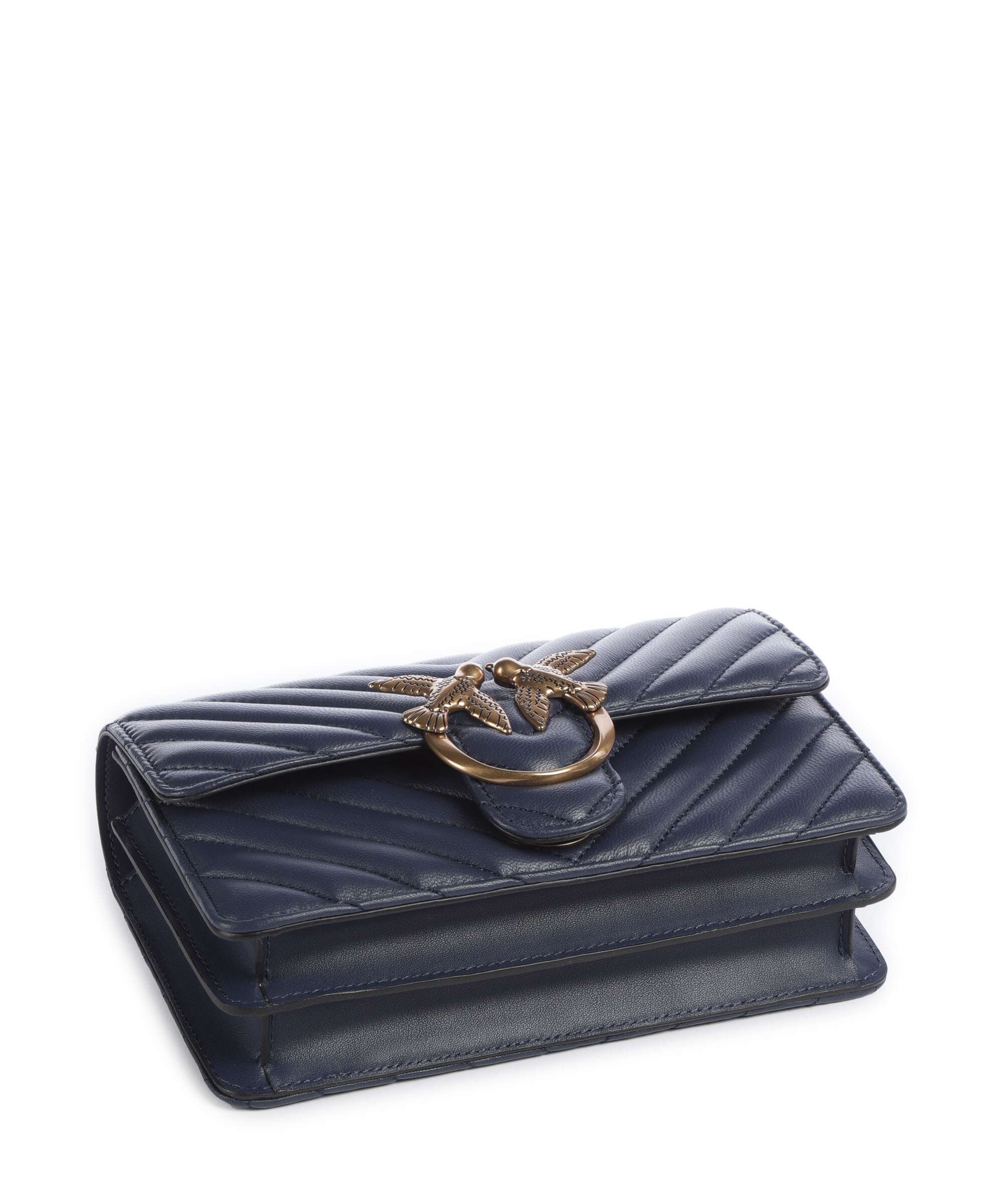Pinko Love One Mini Shoulder bag blu indaco ombroso/antique gold - Image 6