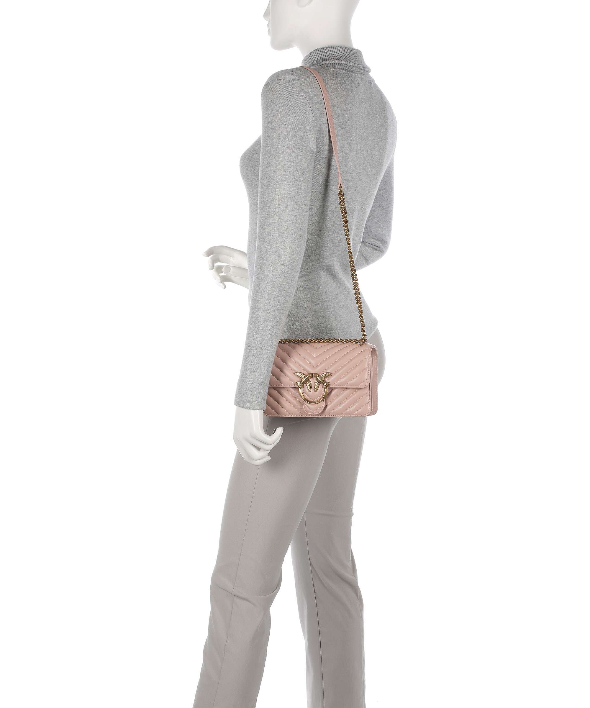 Pinko Love One Mini Shoulder bag cipria/antique gold - Image 3