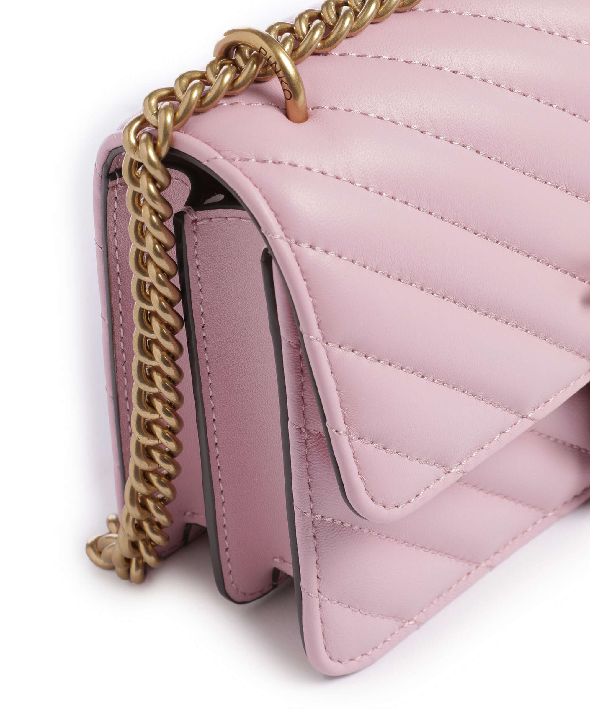 Pinko Love One Mini Shoulder bag rosa chiaro/antique gold - Image 5