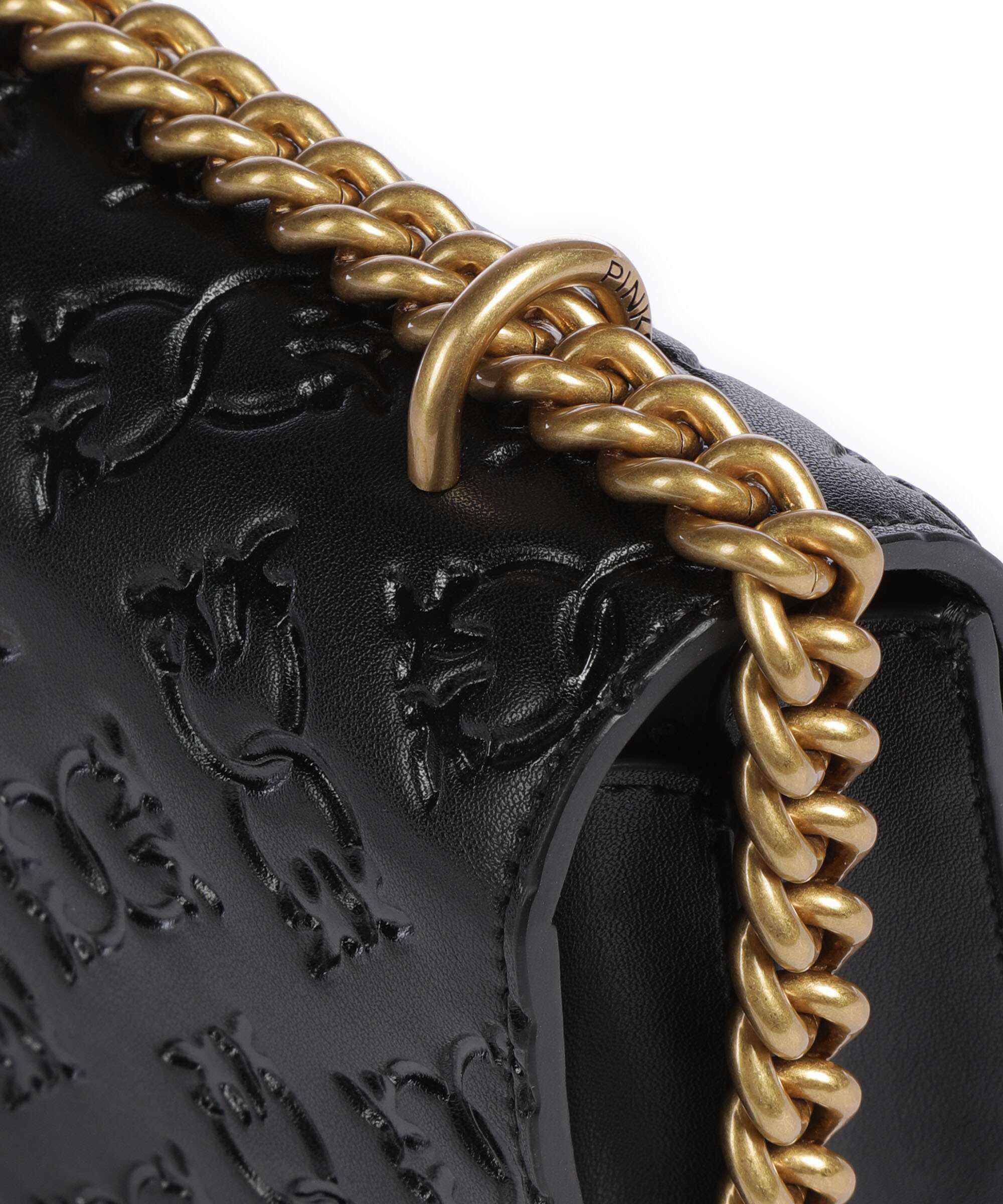 Pinko Love One Mini Shoulder bag nero/antique gold - Image 5