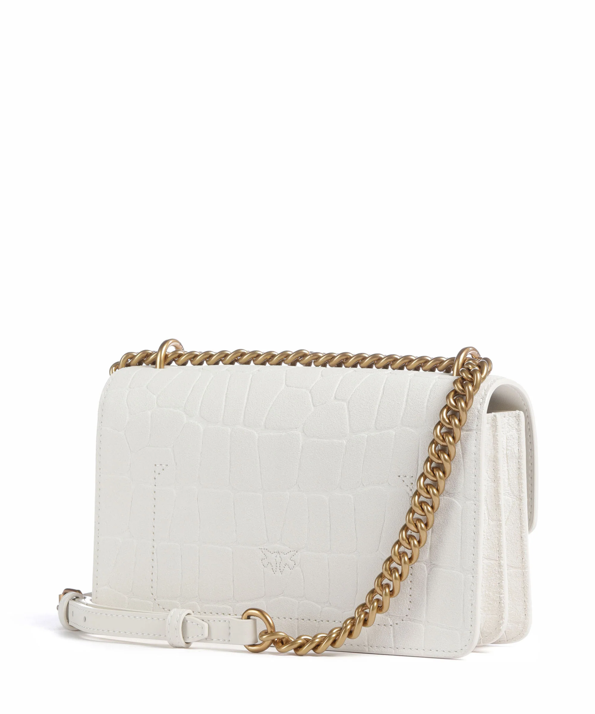 Pinko Love One Mini Shoulder bag bianco nembo/antique gold - Image 2